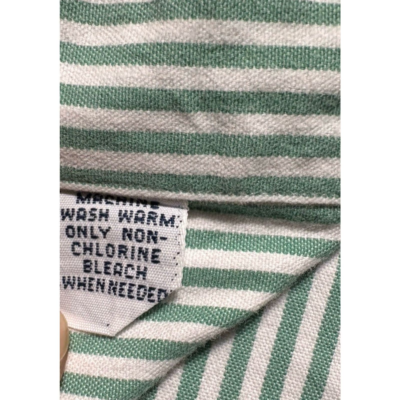 Ralph Lauren VTG Polo Ralph Lauren BIG Shirt Mens Large Green Stripe Button-Down Baggy Shirt Size US L / EU 52-54 / 3 - 5 Thumbnail