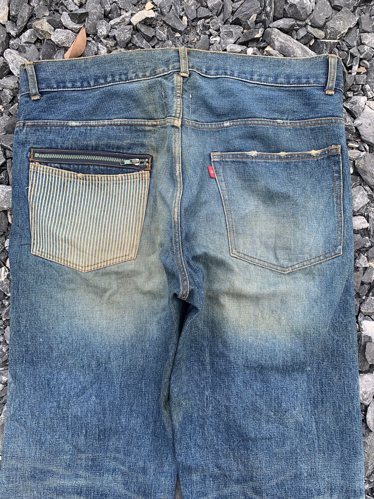 Kapital RARE💥BRAITONE SELVEDGE JAPANESE DISTRESSED DENIM Size US 39 - 13 Thumbnail