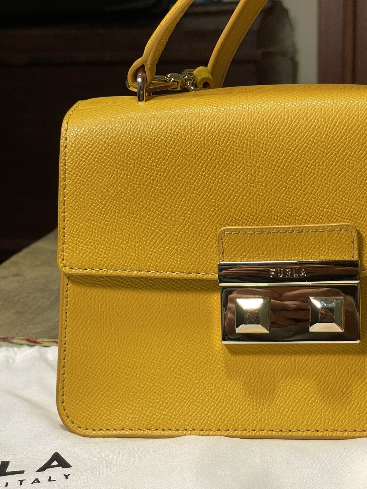 Furla Furla Bella Mini Top Handle Bag – Sunflower Yellow Size ONE SIZE - 2 Thumbnail