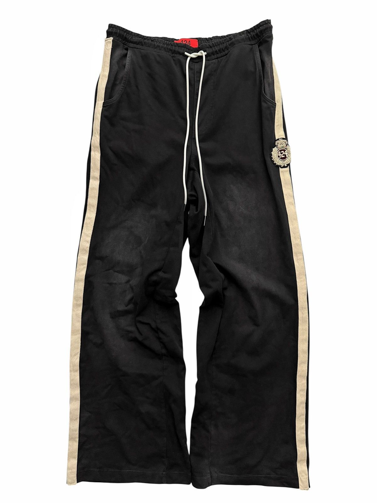 424 Academy Crest Baggy Stripe Jersey Fade Pants Size US 34 / EU 50 - 1 Thumbnail