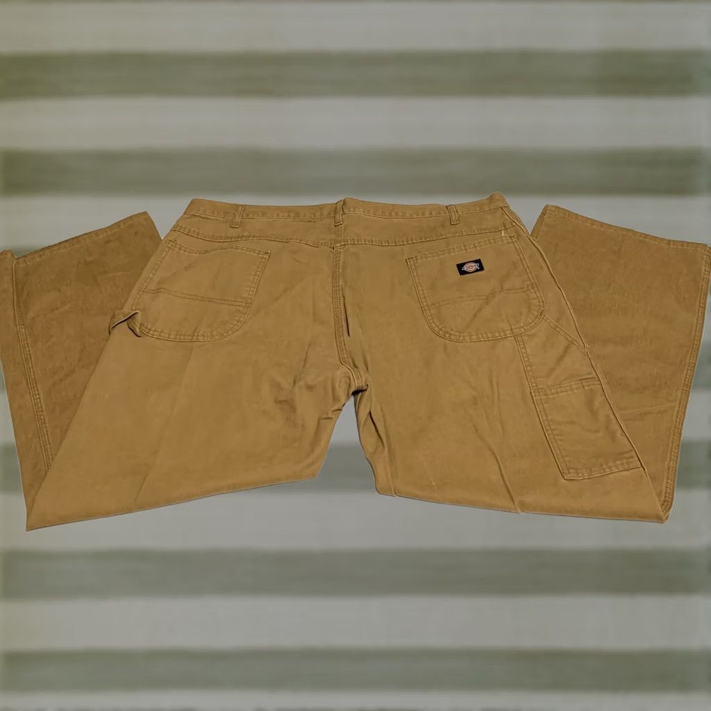 Dickies Dickies Mens Relaxed Fit Straight Leg Carpenter Jeans Brown 42x29 Mens Regular Work Pants Brown Cargo Pocket 29 In Inseam Belt Loops Logo Dickies Mens Size US 42 / EU 58 - 1 Thumbnail
