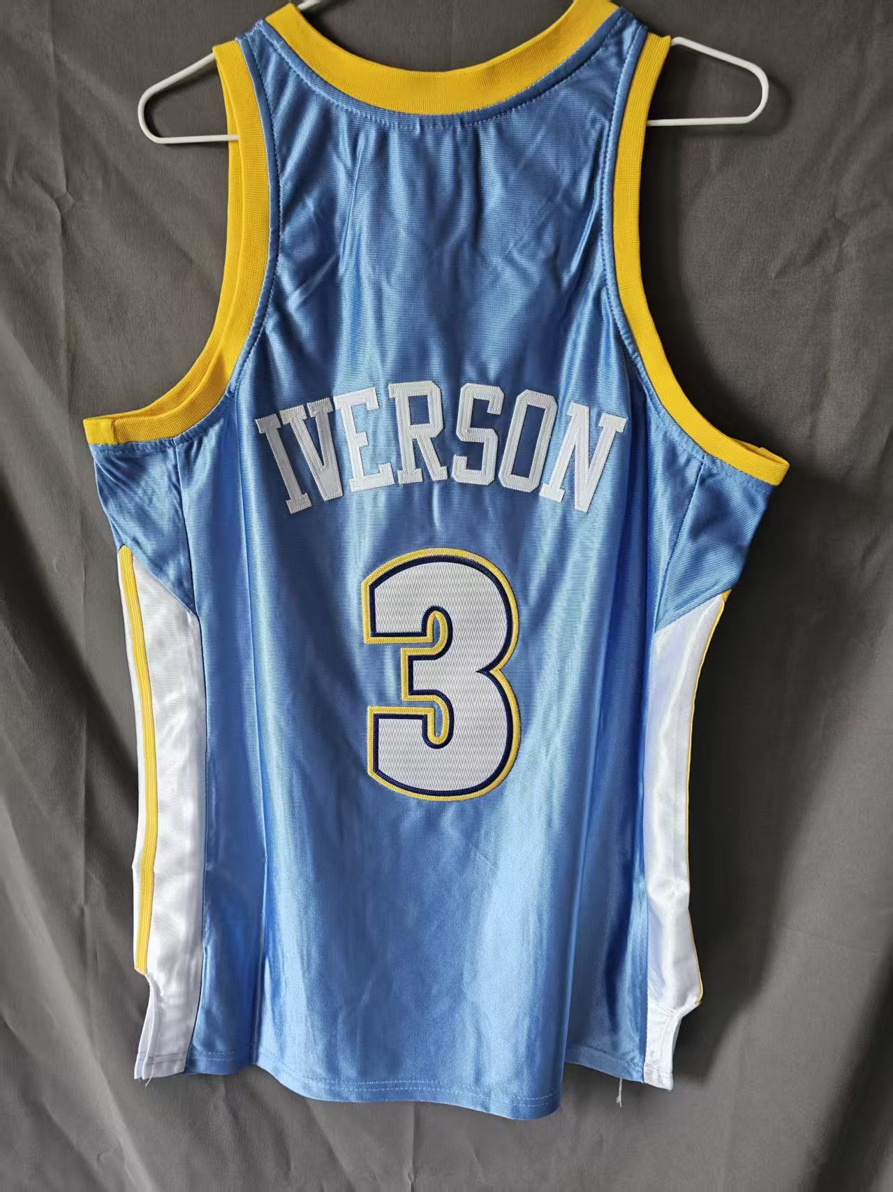 NBA Denver Nuggets #3 Allen Iverson Jersey Double Stitched Size US M / EU 48-50 / 2 - 2 Thumbnail