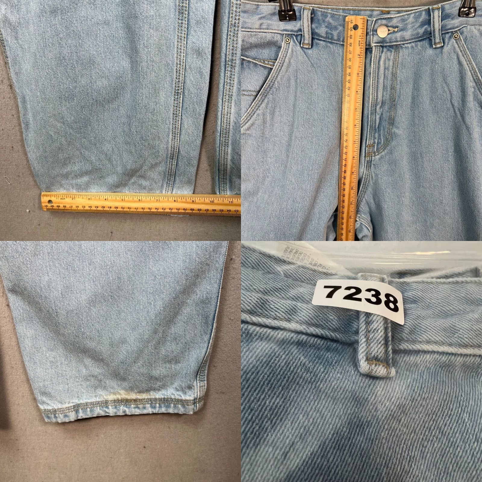 Zara Zara Mens Jeans 30 Blue Light Wash Denim Carpenter Pants 100% Cotton Size US 30 / EU 46 - 8 Thumbnail