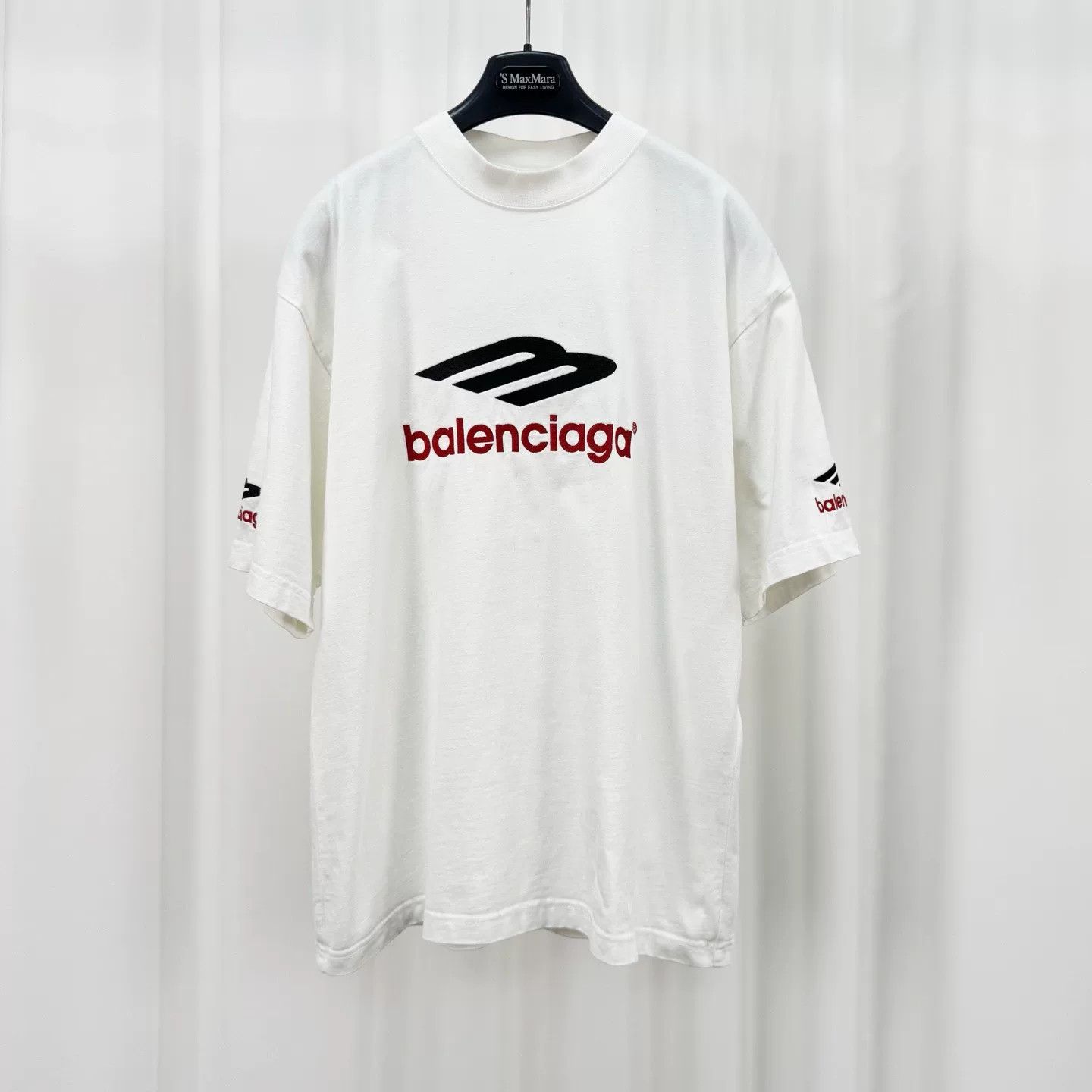 Balenciaga 3B Embroidered Short Sleeve Tee