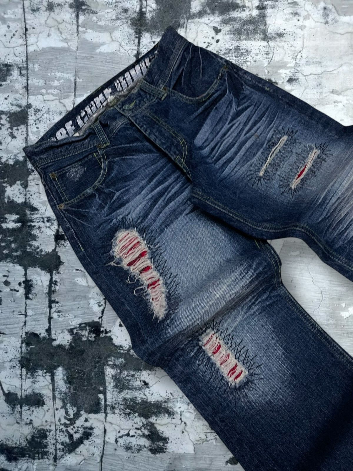 Hysteric Glamour Rare VTG 1990s Designer More Core Division Distressed Denim Size US 32 / EU 48 - 7 Thumbnail