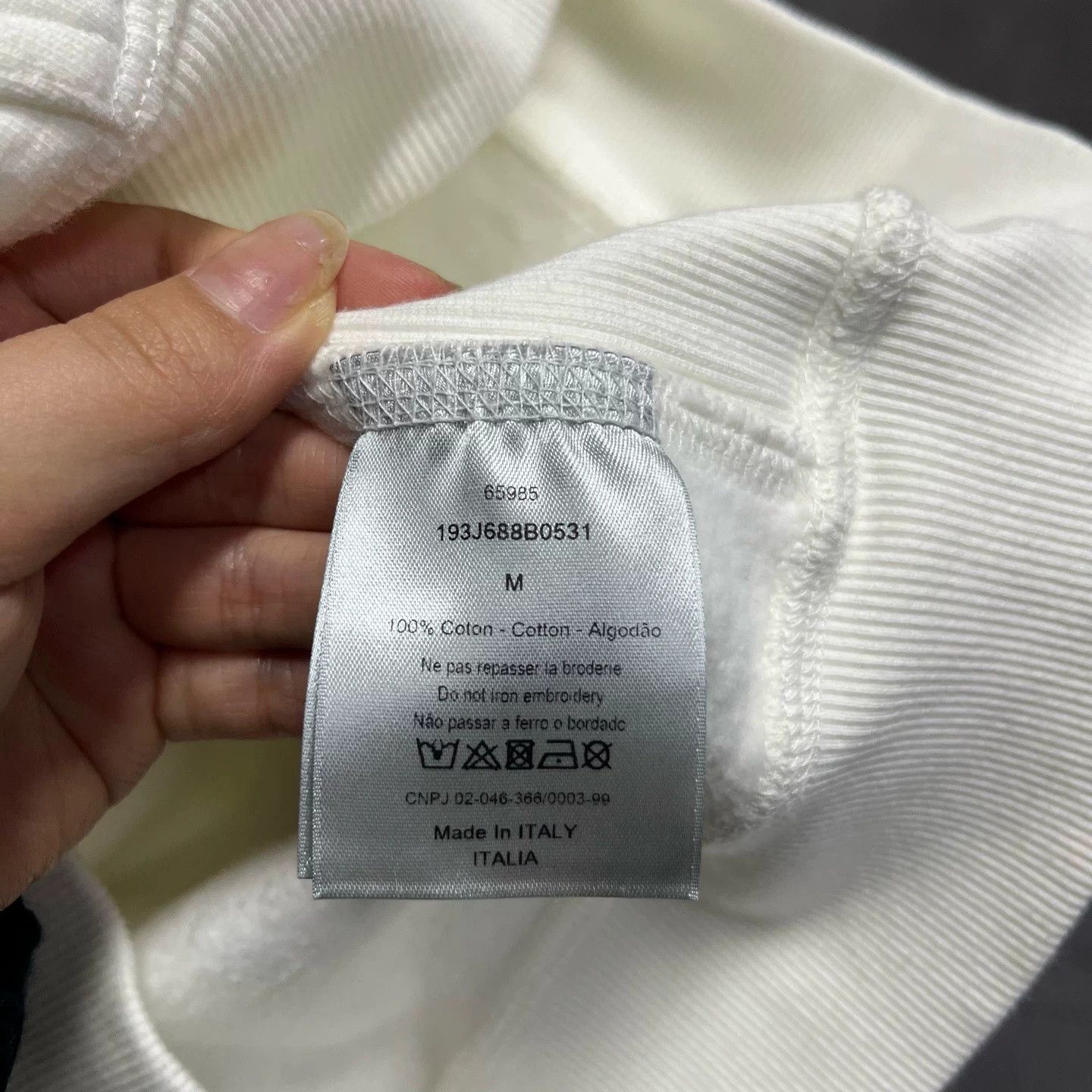 Dior Dior White Logo Long-sleeve Hoodie Size US M / EU 48-50 / 2 - 4 Thumbnail