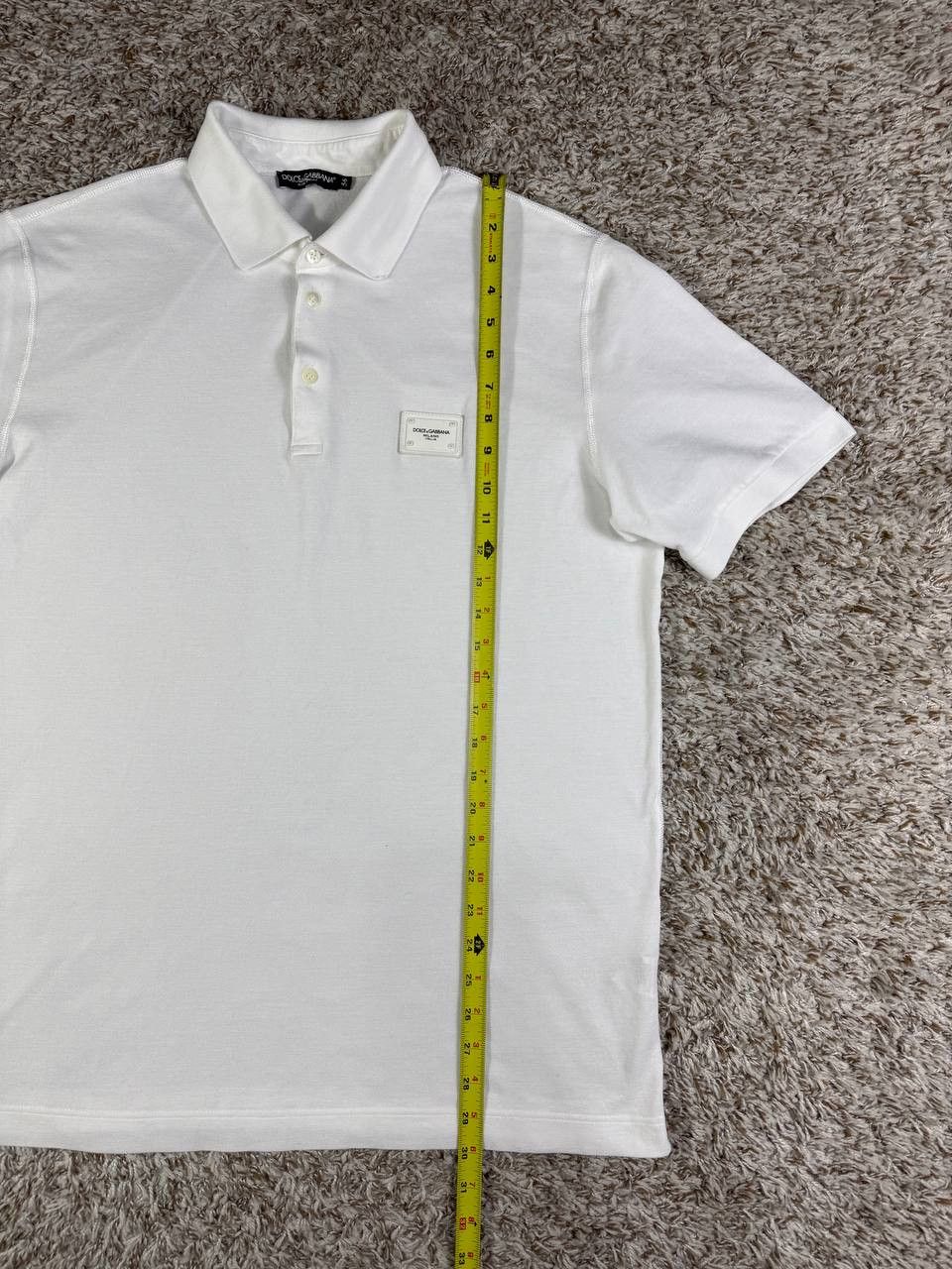 Dolce & Gabbana Dolce & Gabbana Logo Plaque Polo Shirt In White Size US XL / EU 56 / 4 - 5 Thumbnail
