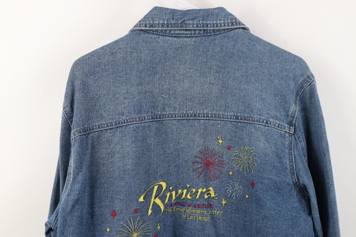 Vintage Vintage 90s Y2K Hotel Casino Denim Jean Trucker Jacket Blue Size US L / EU 52-54 / 3 - 16 Thumbnail