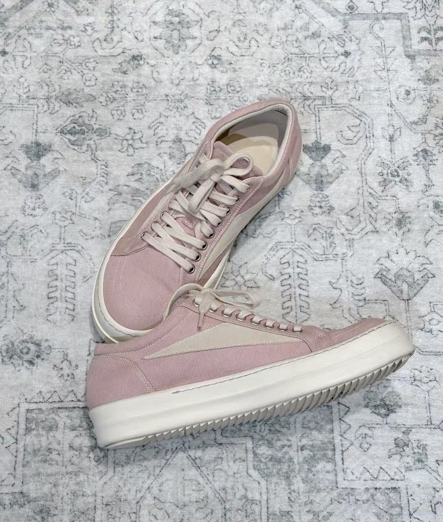 Rick Owens Rick Owens DRKSHDW dirty pink canvas Vans-inspired new style Size US 8 / EU 41 - 5 Thumbnail