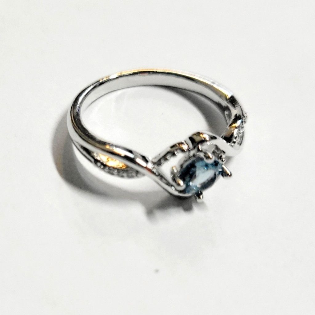 The Unbranded Brand Blue cubic zirconia ring with accents size 7 Size ONE SIZE - 2 Thumbnail