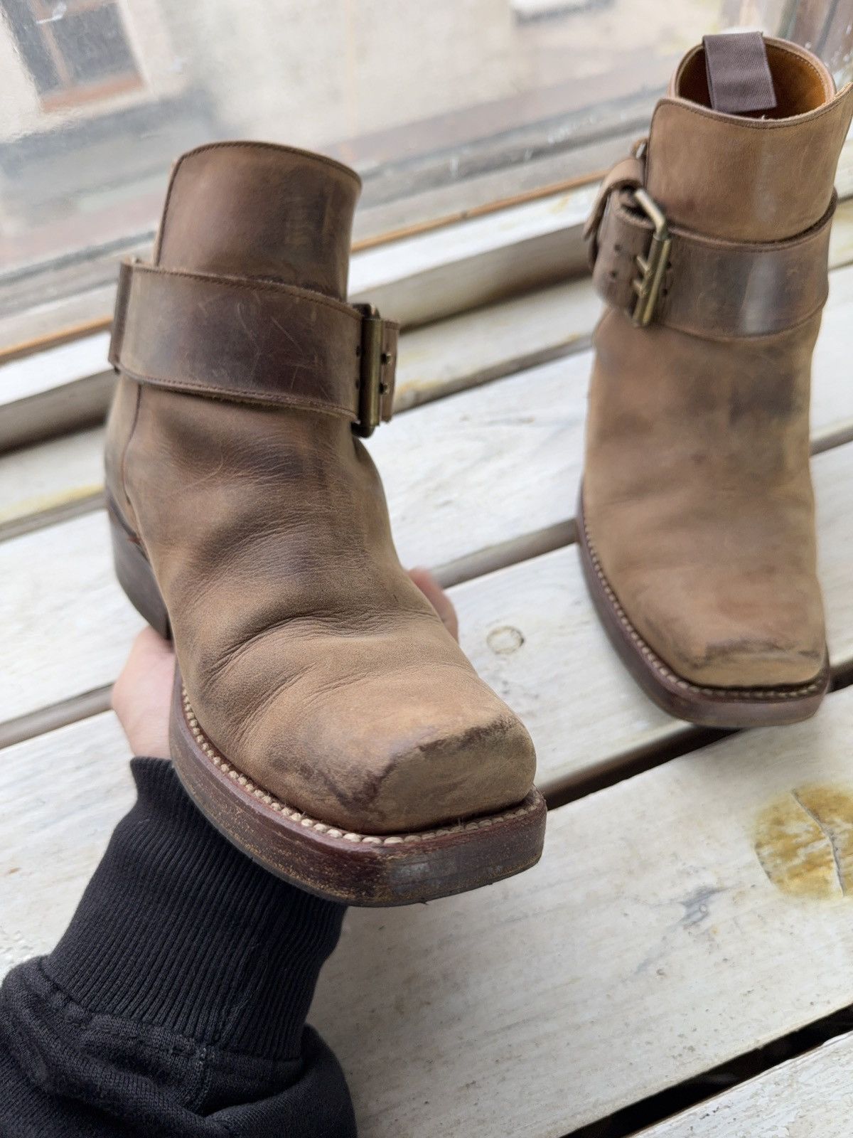 Sancho Boots 90s Sancho Goodyear Welt Leather Harness Boots Brown EU 36 Size US 5.5 / IT 35.5 - 12 Thumbnail
