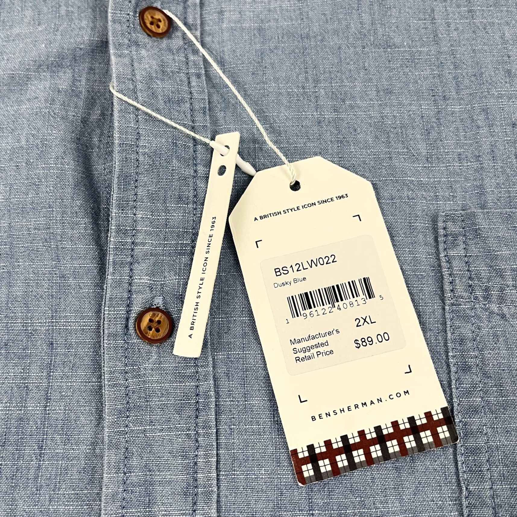 Ben Sherman VINTAGE Ben Sherman Shirt Mens 2XL Adult Blue Chambray Button-Down Casual Preppy Size US XXL / EU 58 / 5 - 3 Thumbnail