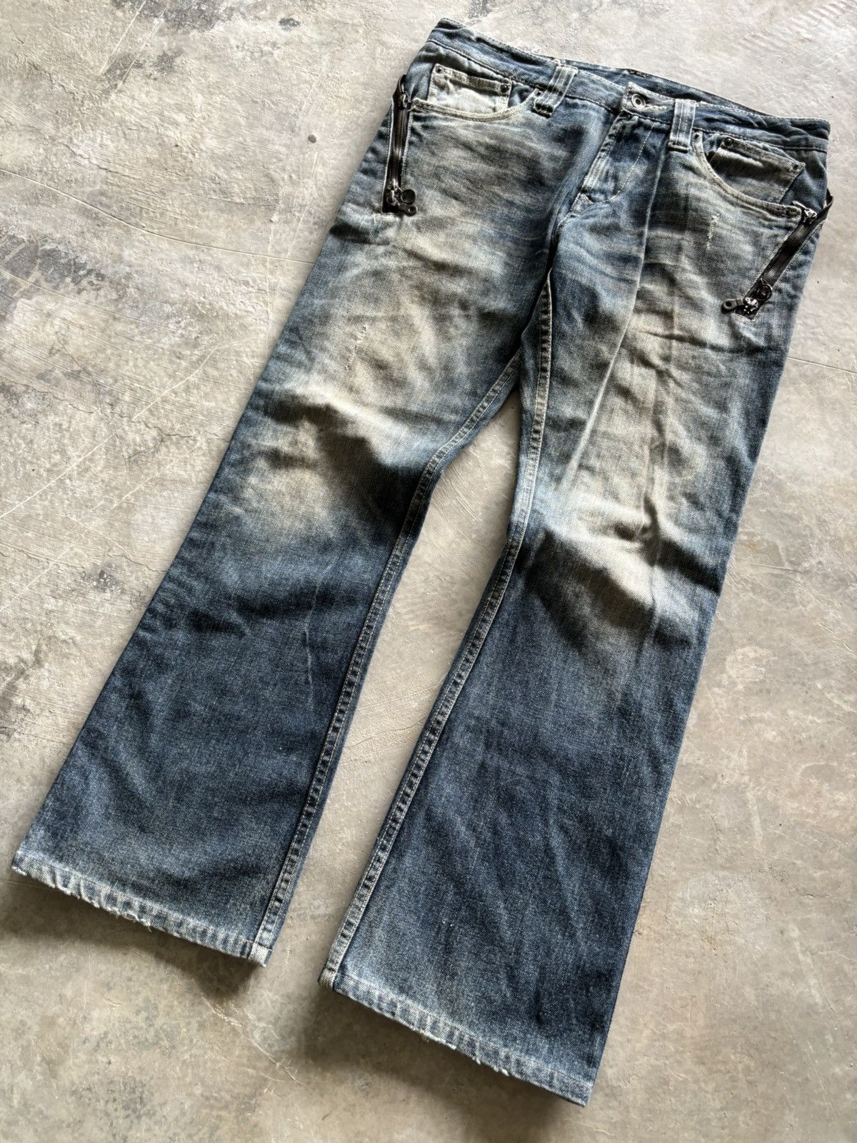 If Six Was Nine Flare Semantic design rusty japanese jeans punk grunge style Size US 34 / EU 50 - 14 Thumbnail