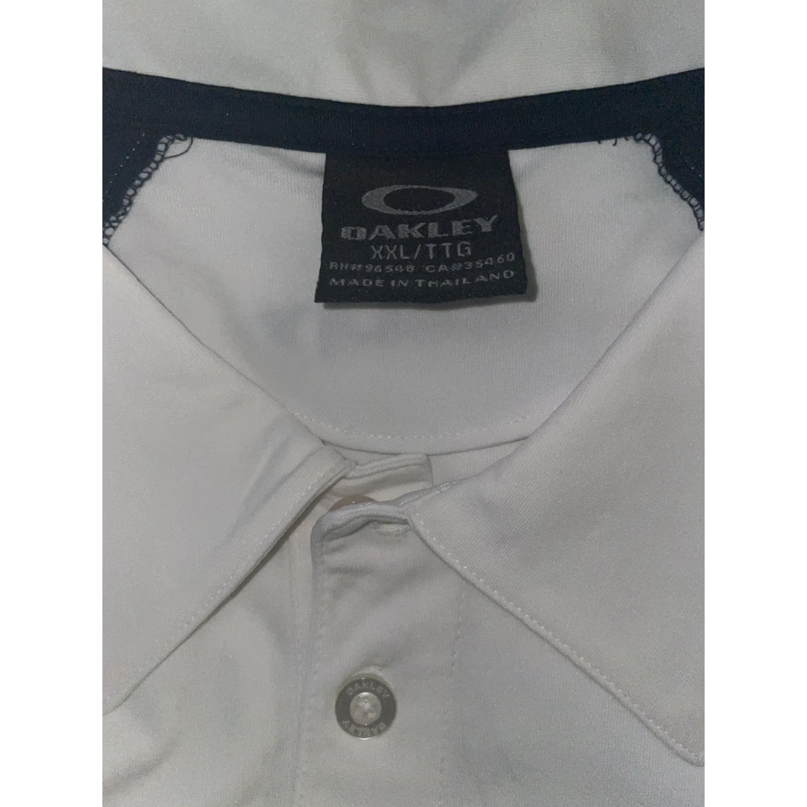 Oakley Oakley Golf Polo Mens 2XL White Dark Blue Golf Polo 2XL Mens Oakley White/Dark Blue Size US XXL / EU 58 / 5 - 5 Thumbnail