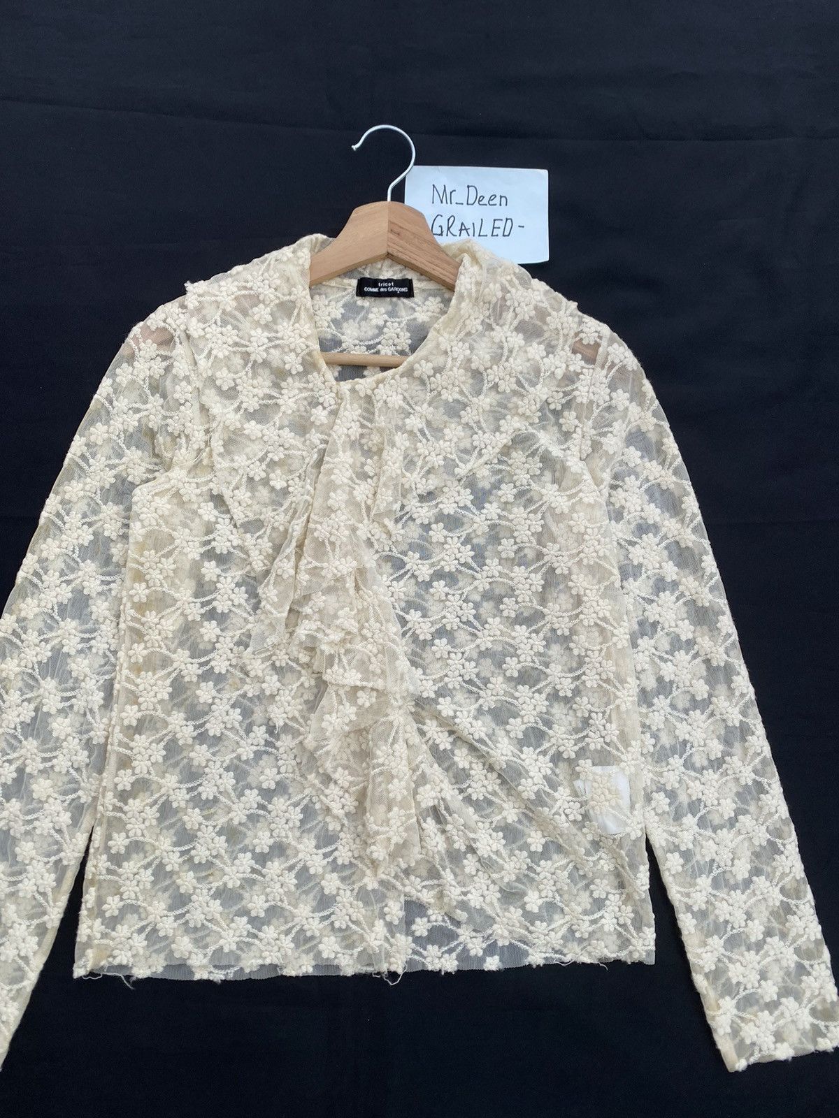 Comme des Garcons Rare Vintage AD1997 Comme Des Garcons CDG tricot Lace Tops Size XS / US 0-2 / IT 36-38 - 4 Thumbnail
