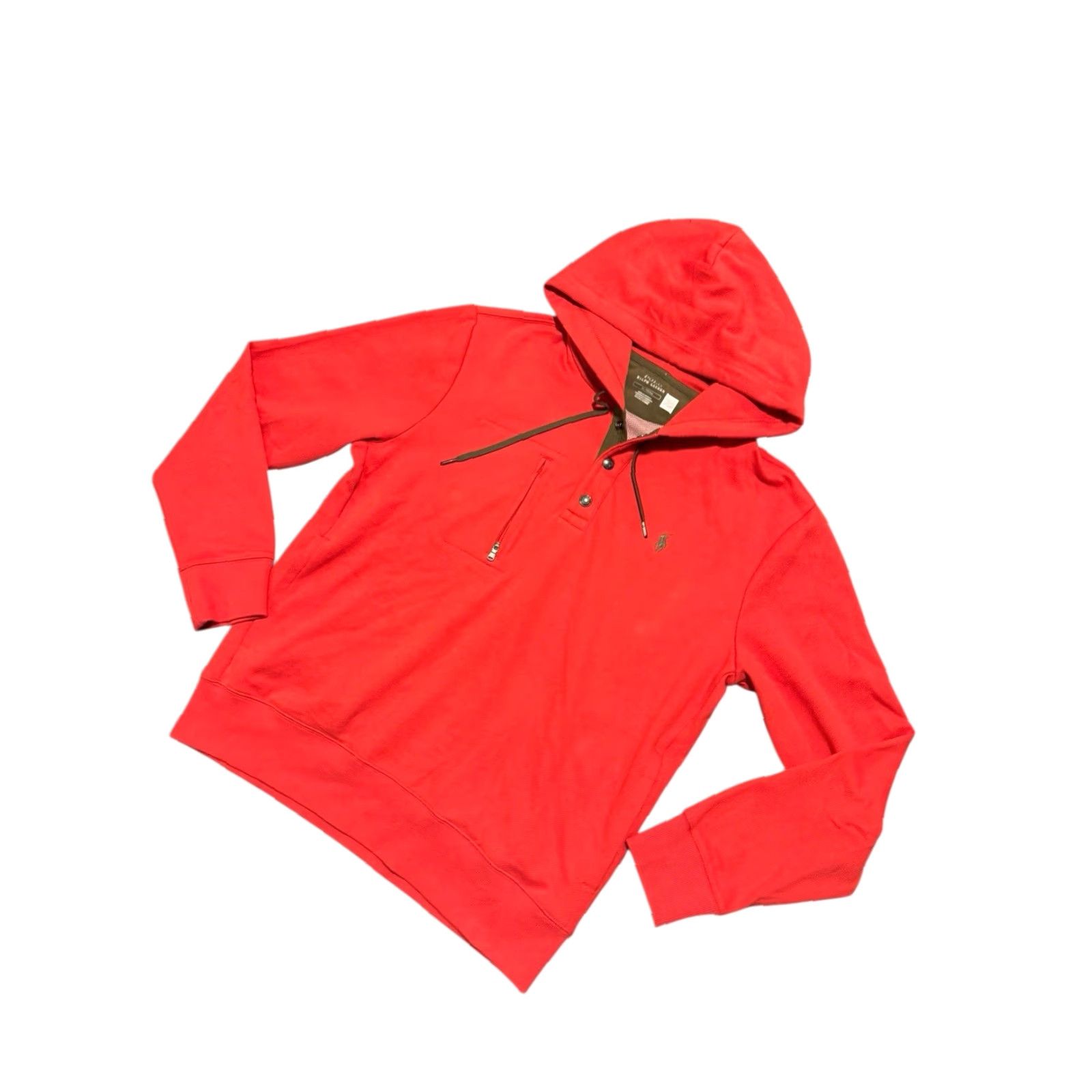 Polo Ralph Lauren POLO RALPH LAUREN Expedition Henley Hoodie Red Sweatshirt Size M Size US M / EU 48-50 / 2 - 4 Thumbnail