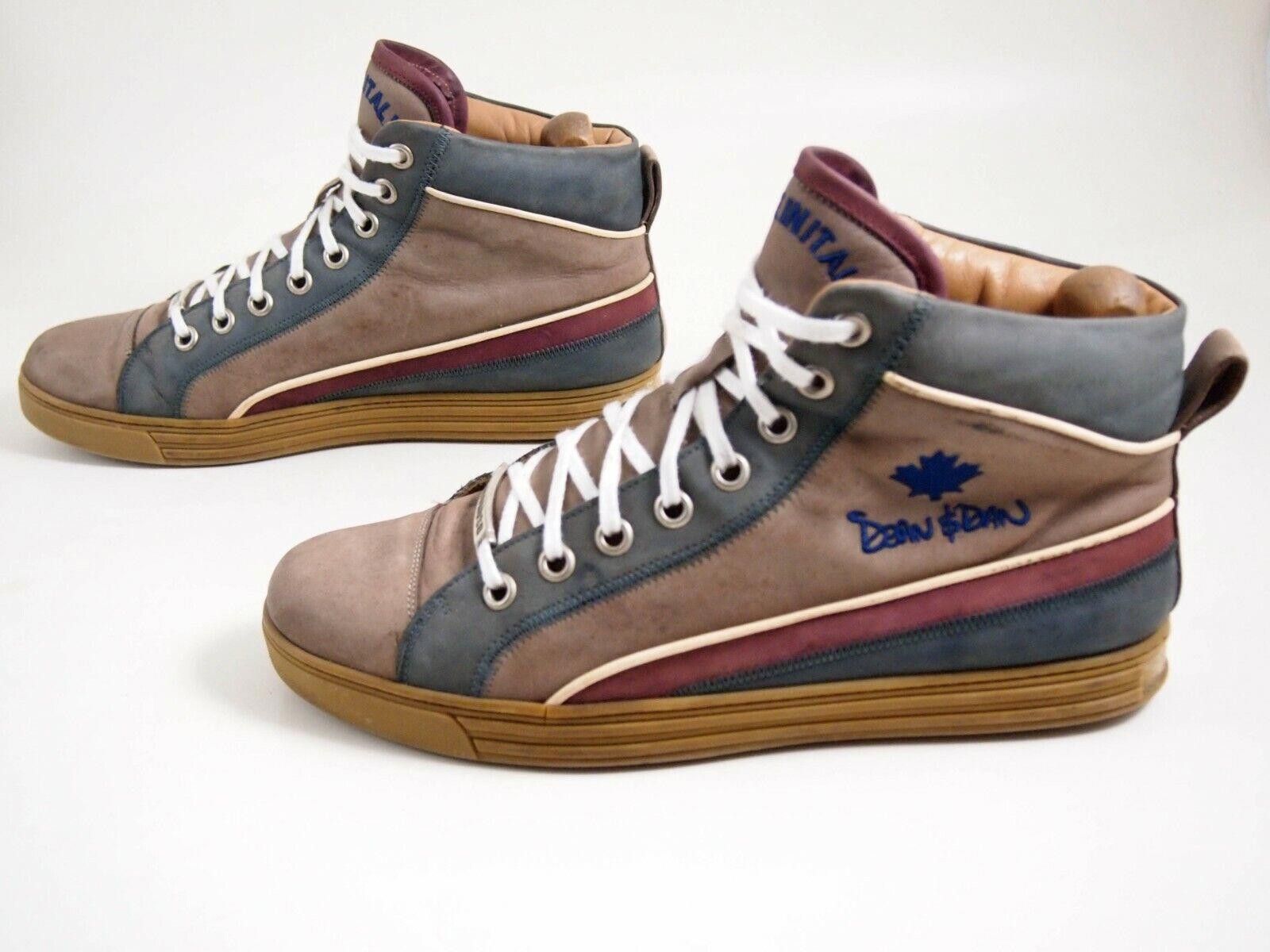 Dsquared2 Dsquared2 High Top Sneakers Brown Blue Suede Mens US 9 EU 42 Size US 9 / EU 42 - 2 Thumbnail