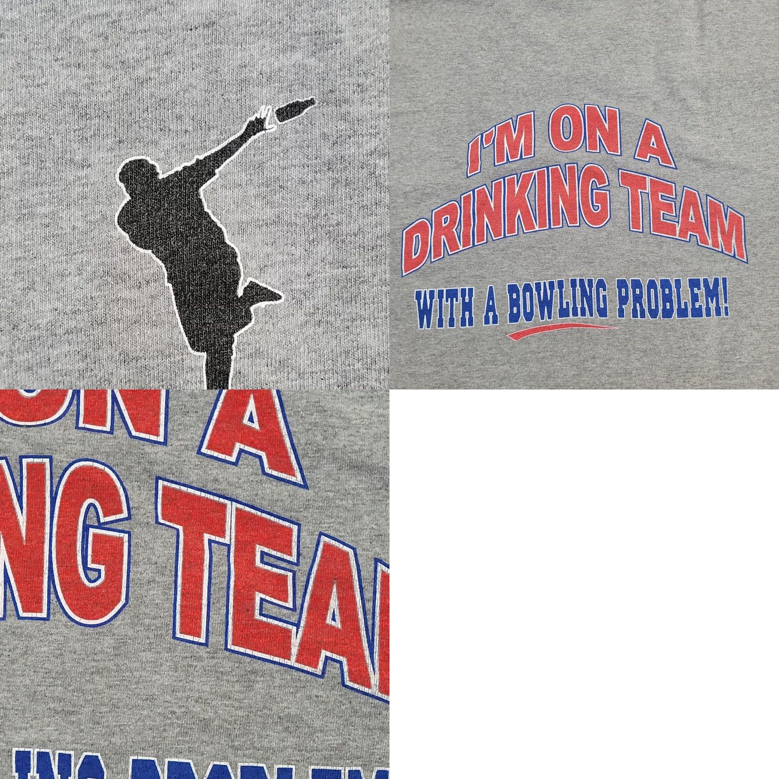 Vintage VINTAGE 90s Bowling Shirt Funny Drunk Bowling Shirt M/L USA Shirt Mens 90s Graphic Tee Size US L / EU 52-54 / 3 - 9 Thumbnail