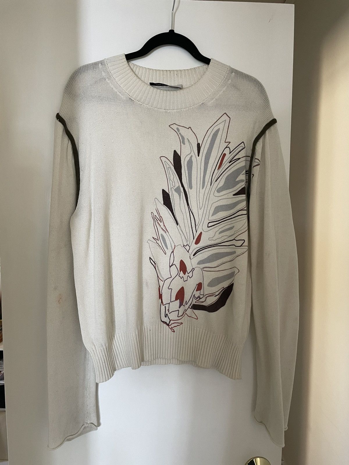 Kiko Kostadinov KIKO KOSTADINOV 22SS YESTERNOW FUTUR PRINTED KNIT SWEATER |  Grailed