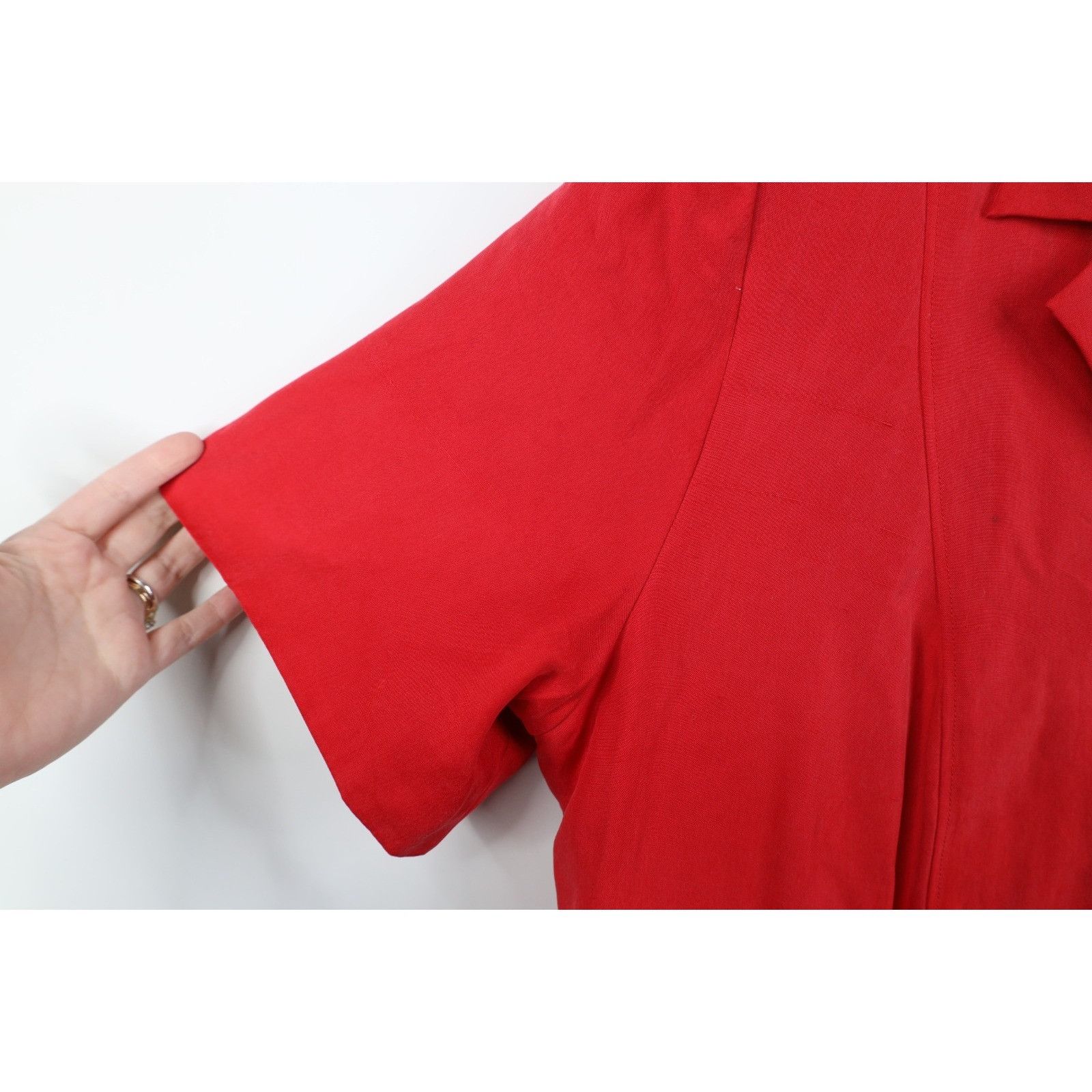 Vintage Vintage 90s Streetwear Career Short Sleeve Silk Dress Size XXL / US 16-18 / IT 52-54 - 7 Thumbnail
