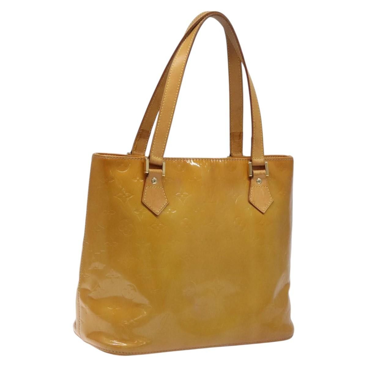 Louis Vuitton LOUIS VUITTON Monogram Vernis Houston Hand Bag Beige M91004 Size ONE SIZE - 1 Thumbnail