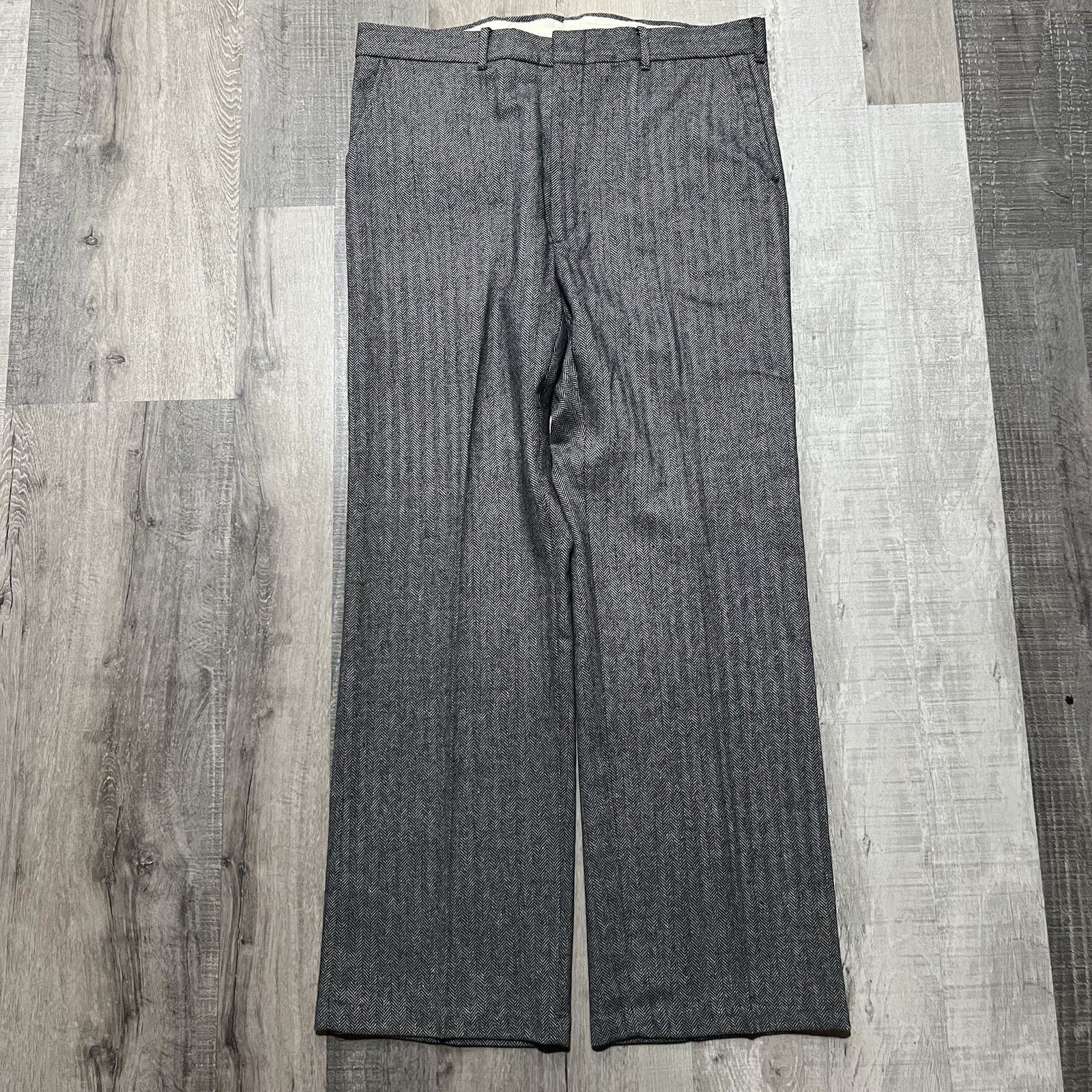 Blair VTG Blair Pants Wool Blend Grey Herringbone 70s Trouser NWT Size US 38 / EU 54 - 1 Thumbnail