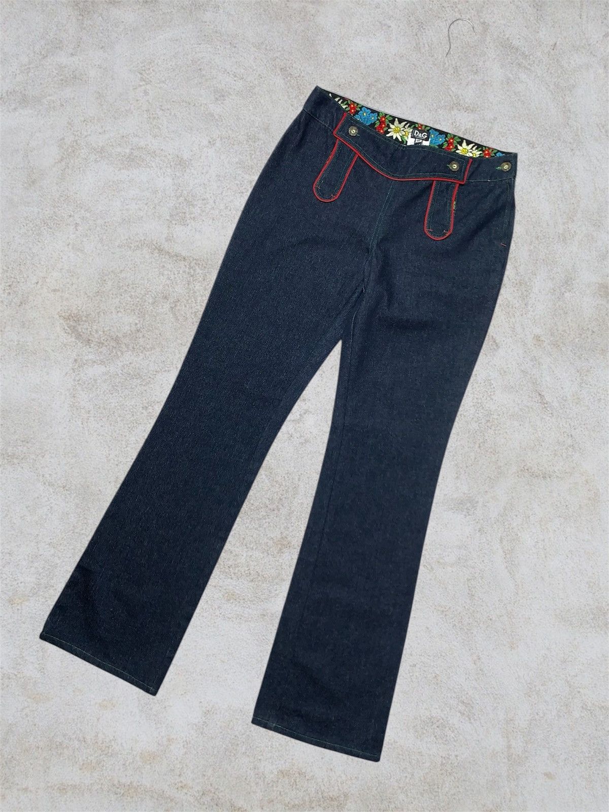 Dolce & Gabbana × Vintage Dolce gabbana vintage woman jeans d&g rare flare denim pants Size 31" - 1 Thumbnail