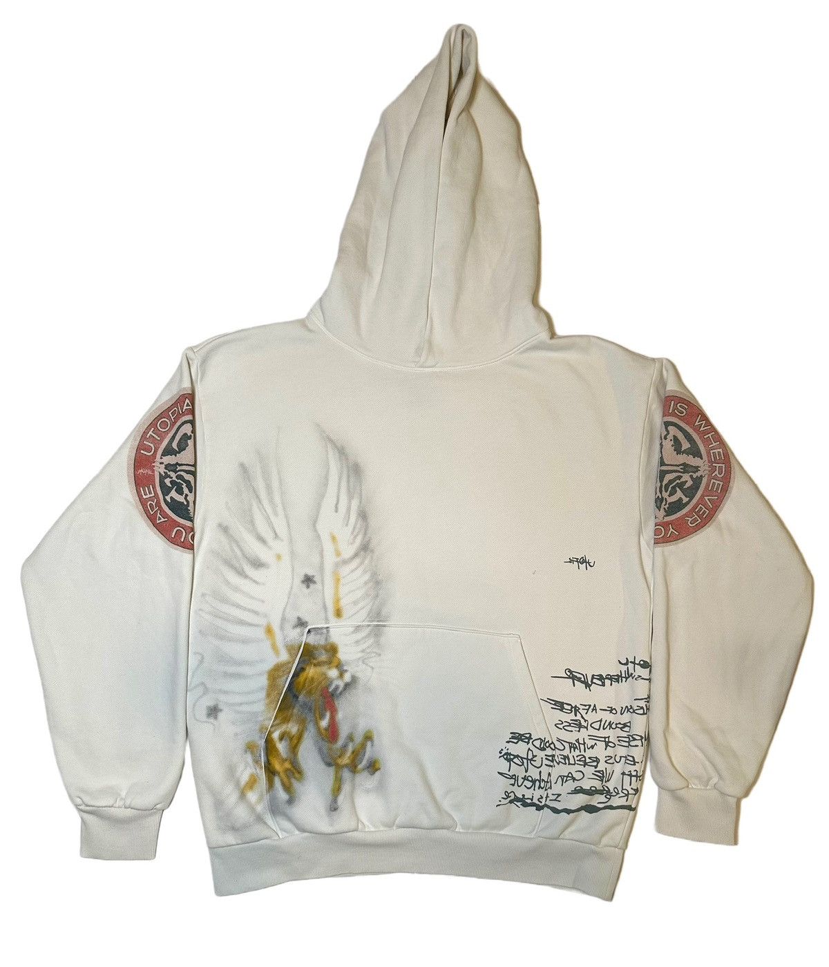 image of Travis Scott Utopia Tour White Hoodie, Men's (Size XL)