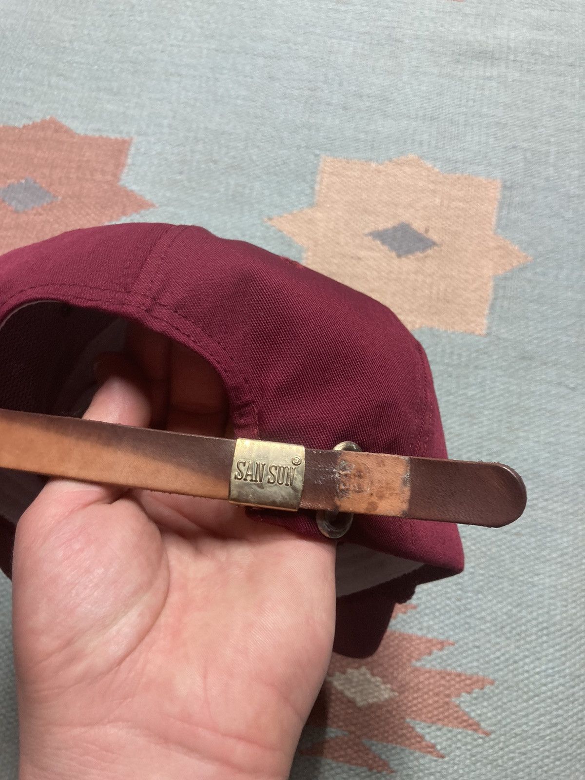 Vintage Vtg strapback hat Mega Sel horse vitamin farm animal maroon Size ONE SIZE - 5 Thumbnail