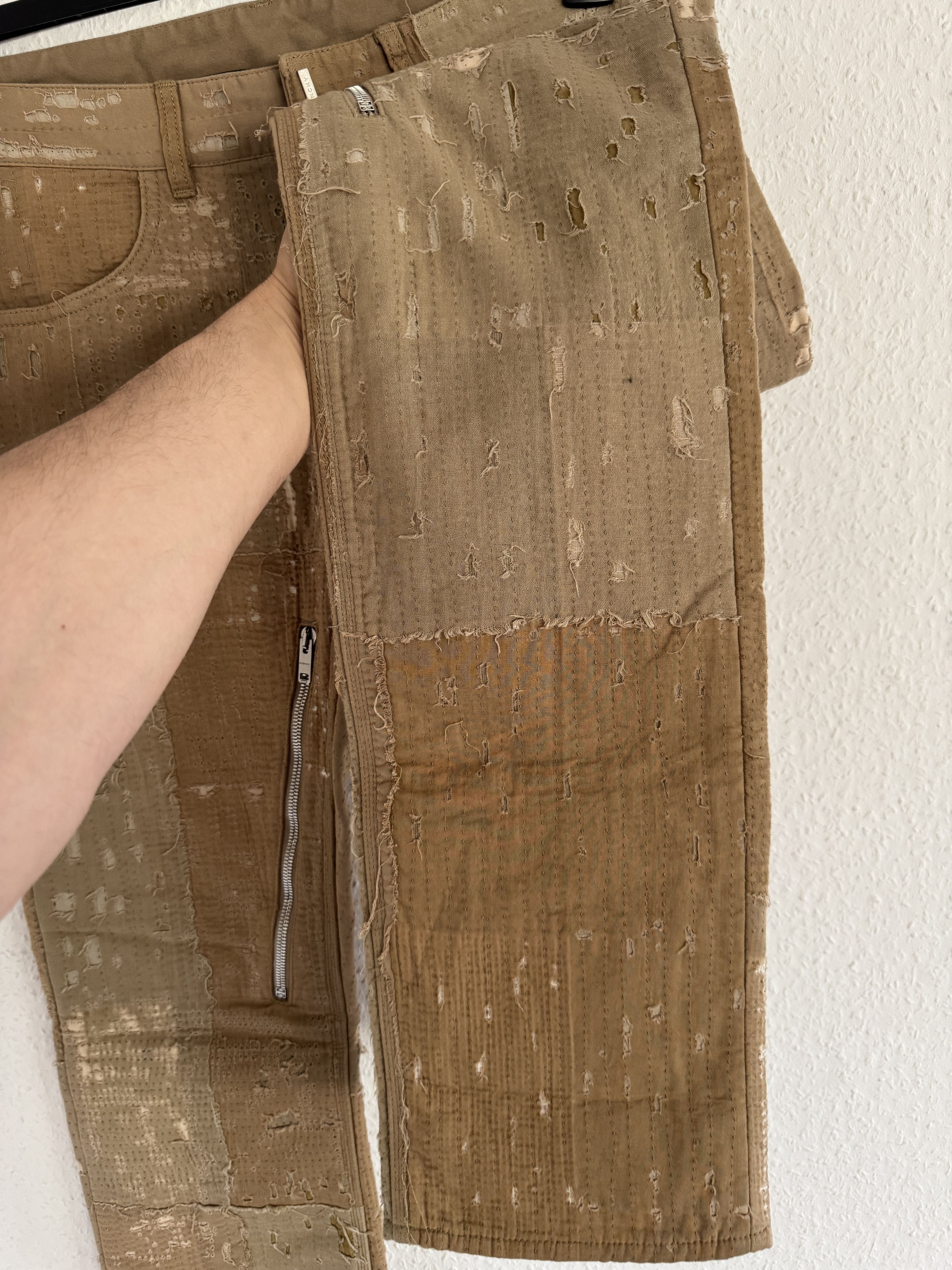 Givenchy Beige Boro Jeans Size US 31 - 3 Thumbnail