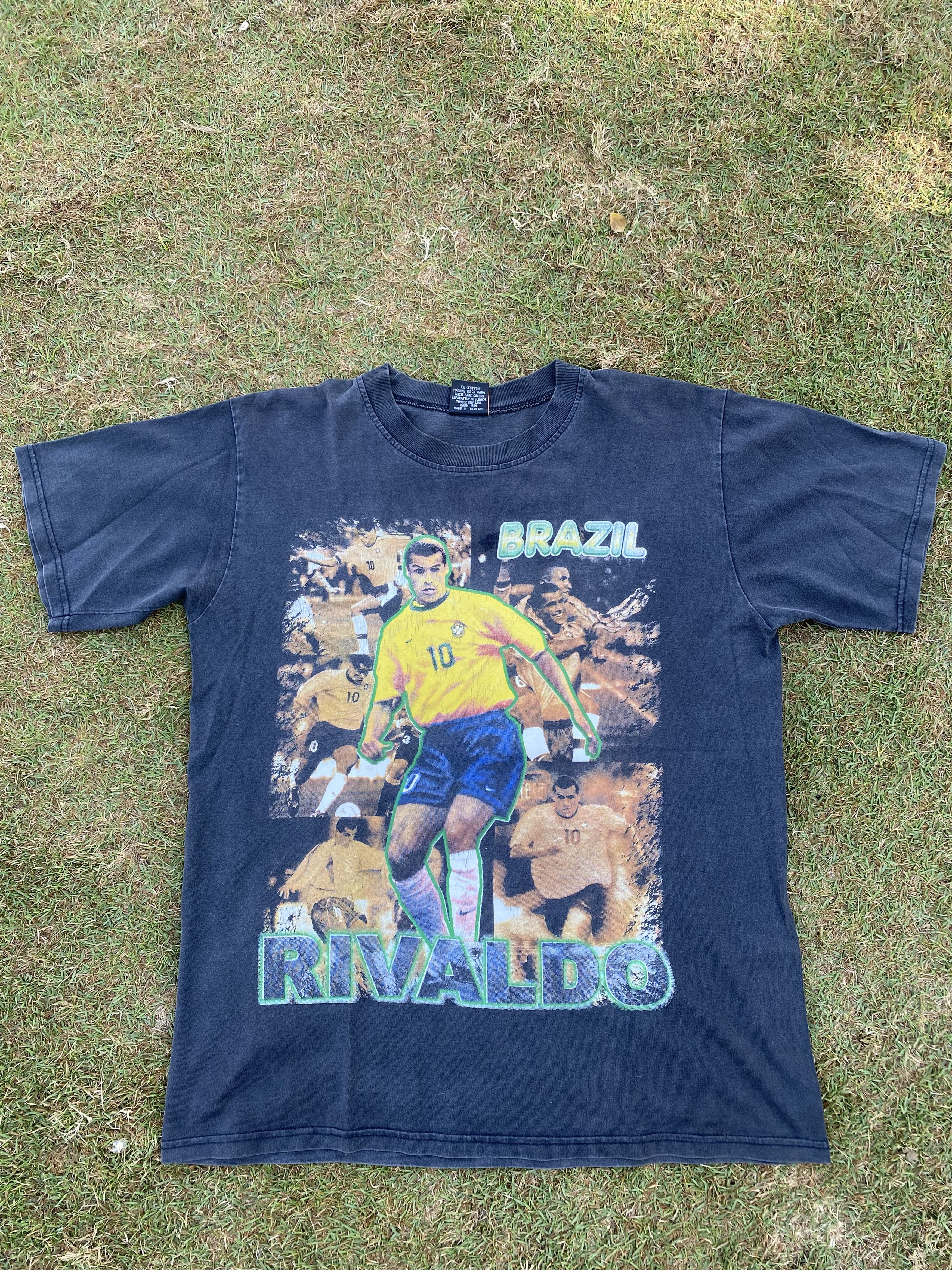 Vintage Vintage Art of Football Rivaldo brazil national team Size US L / EU 52-54 / 3 - 1 Thumbnail