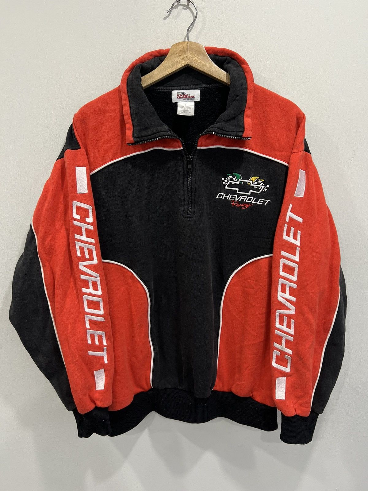 Vintage Vintage Chevrolet Quarter Zip Sweater sweatshirt racing tee Size US L / EU 52-54 / 3 - 1 Thumbnail