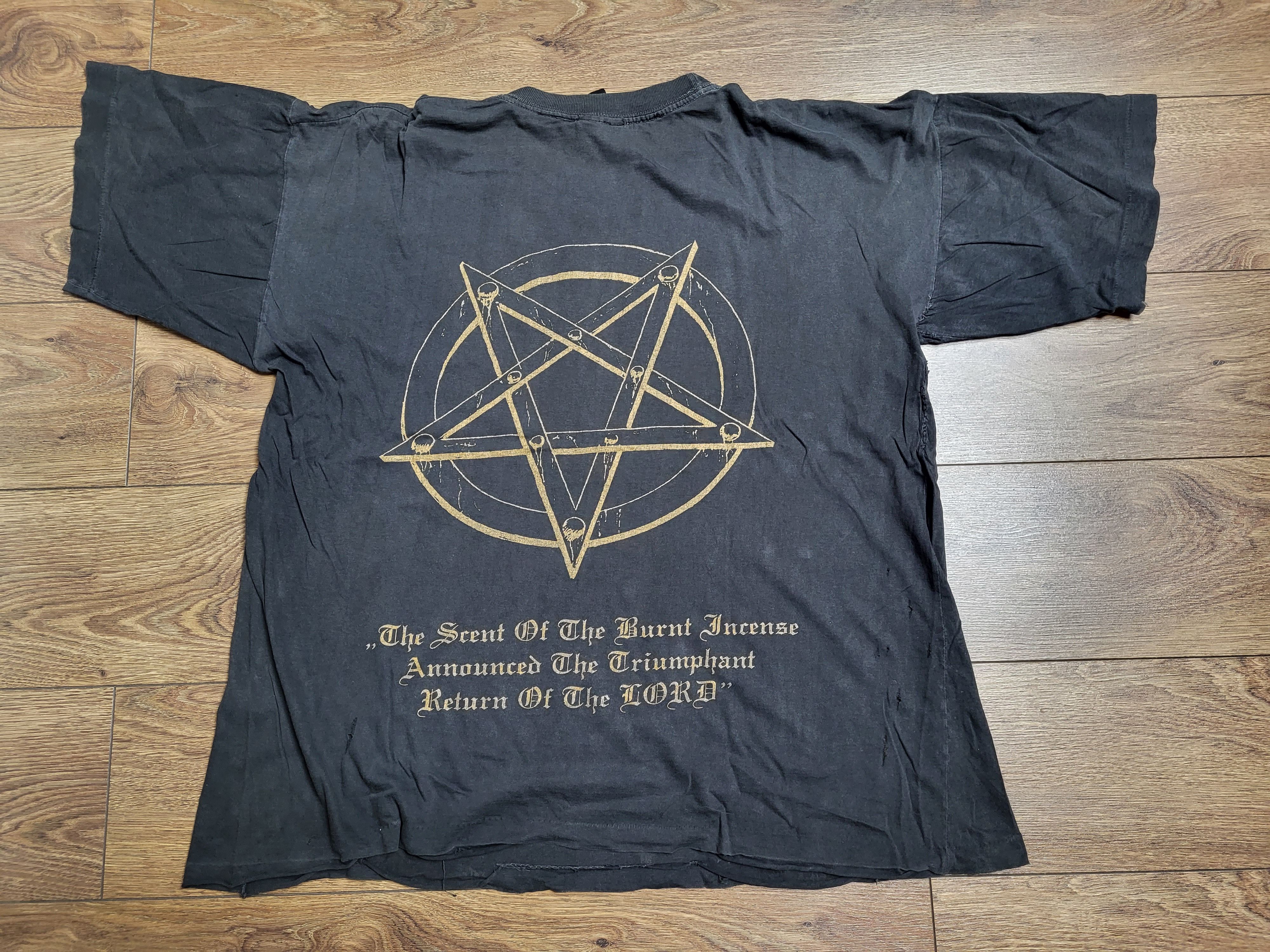 Band Tees Christ Agony "Darkside" 1998 black metal t-shirt Size US L / EU 52-54 / 3 - 4 Thumbnail