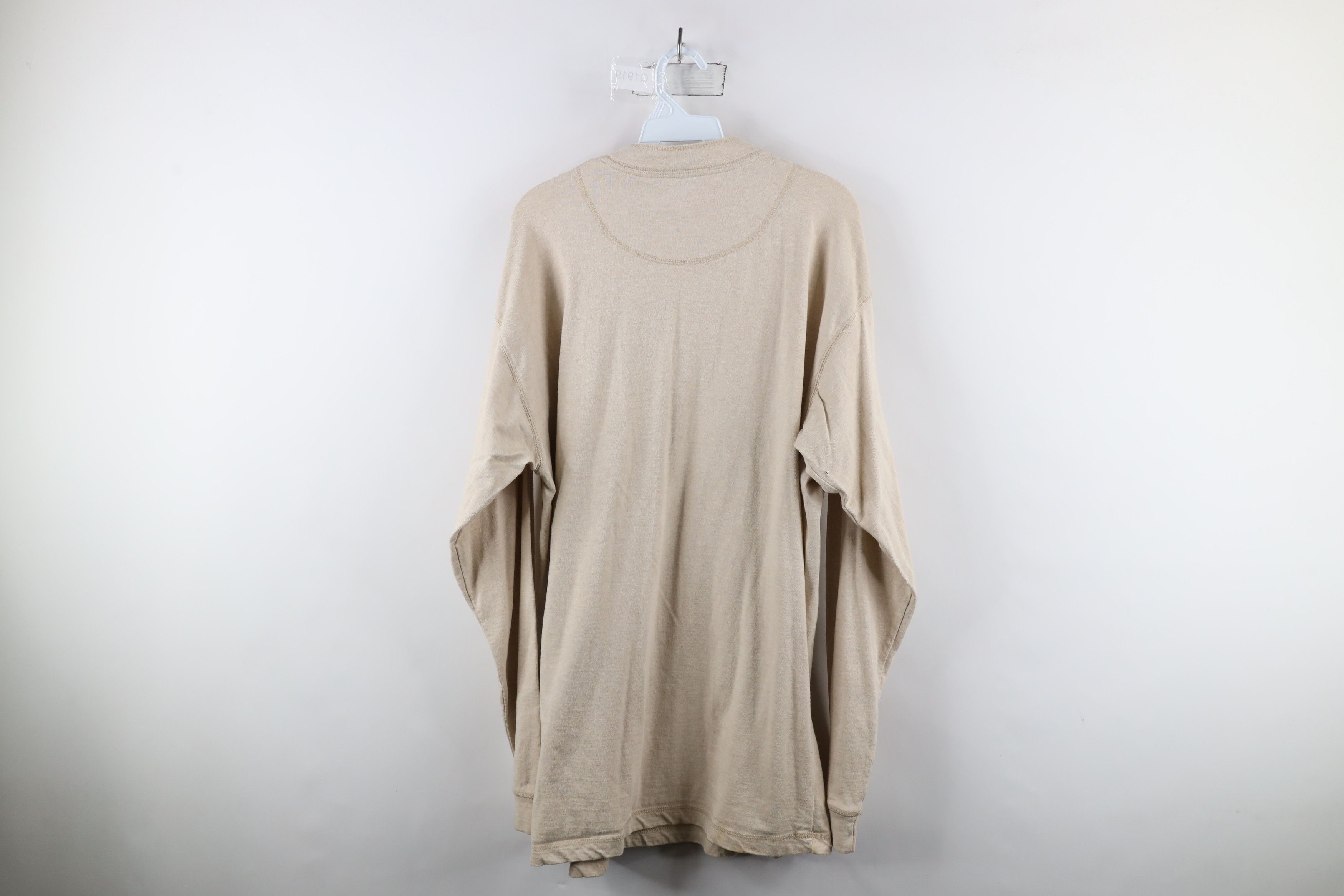 Vintage Vintage 90s Streetwear Long Sleeve Henley T-Shirt Beige Size US L / EU 52-54 / 3 - 8 Thumbnail
