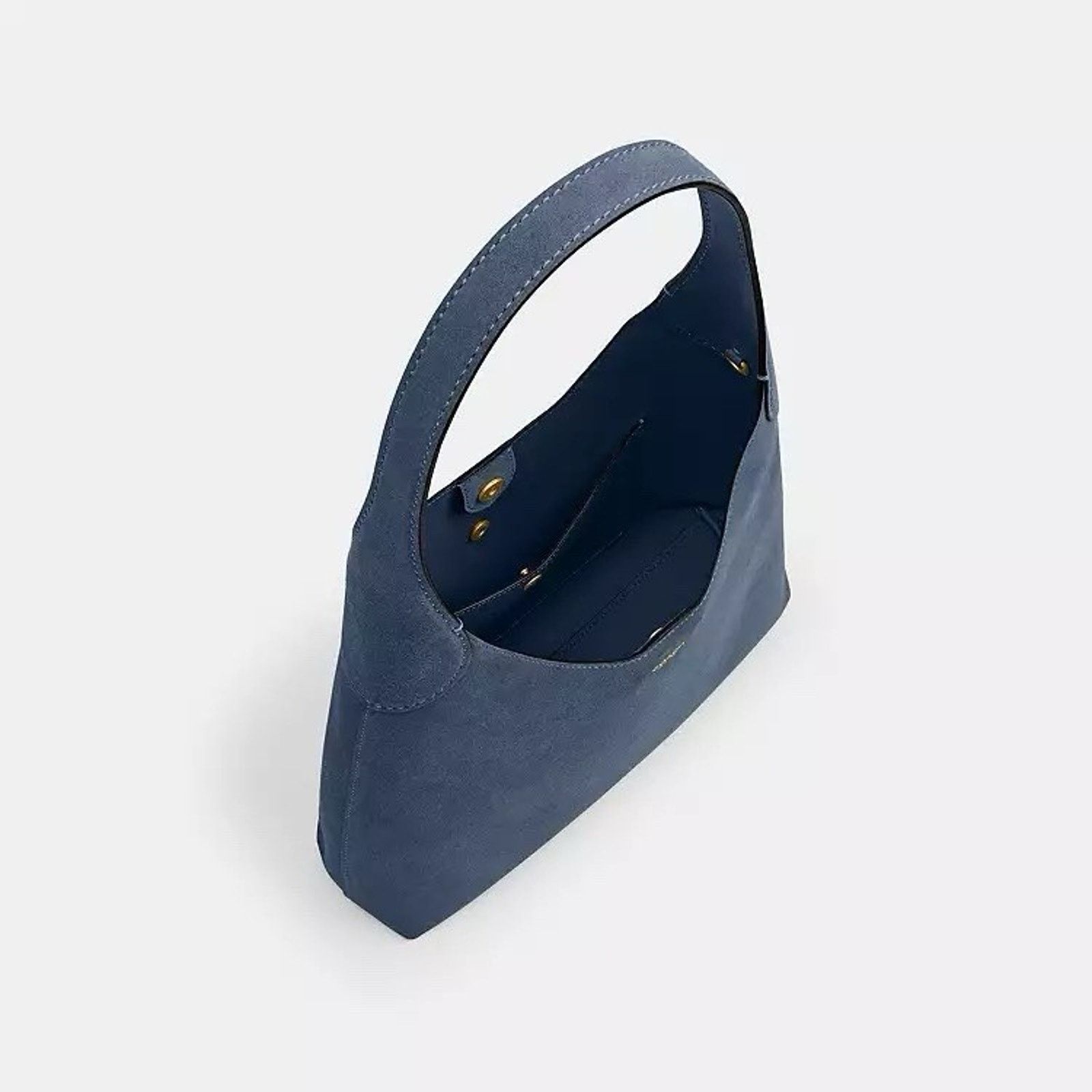 Coach NWT CCOACH CW637 Brooklyn Shoulder Bag 28 Suede LIGHT DENIM Size ONE SIZE - 8 Thumbnail