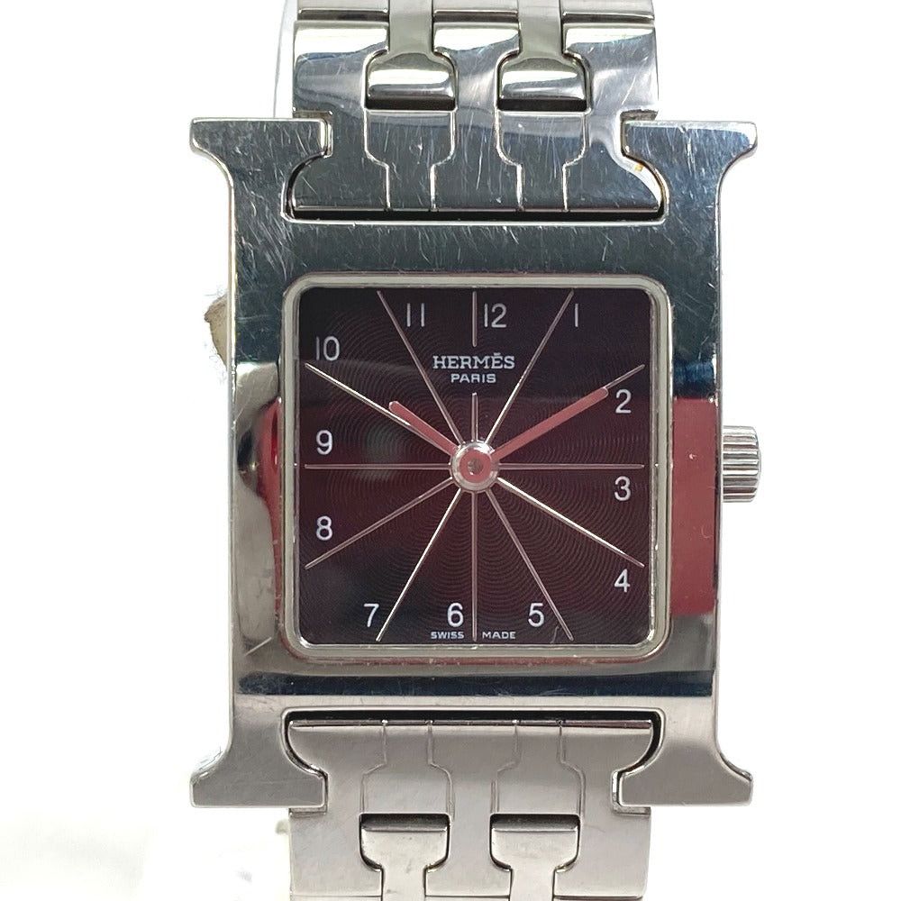 Hermes Hermes H Watch Quartz Wristwatch Ss Women Silver Size ONE SIZE - 1 Thumbnail