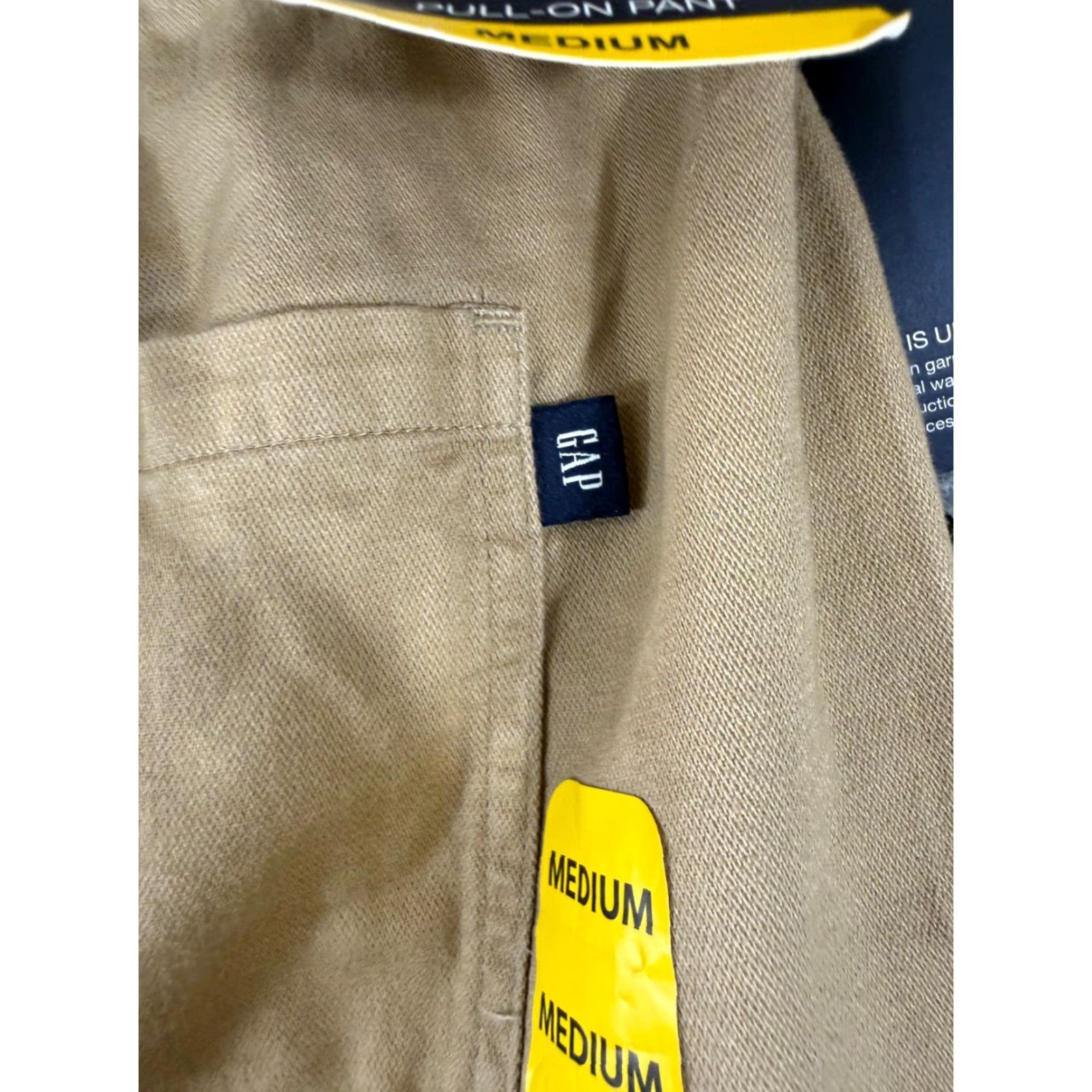 Gap VINTAGE Gap Pants Womens M Khaki Drawstring Slash Pocket Straight Leg Pull On Ankle NWT Size 32" / US 10 / IT 46 - 5 Thumbnail