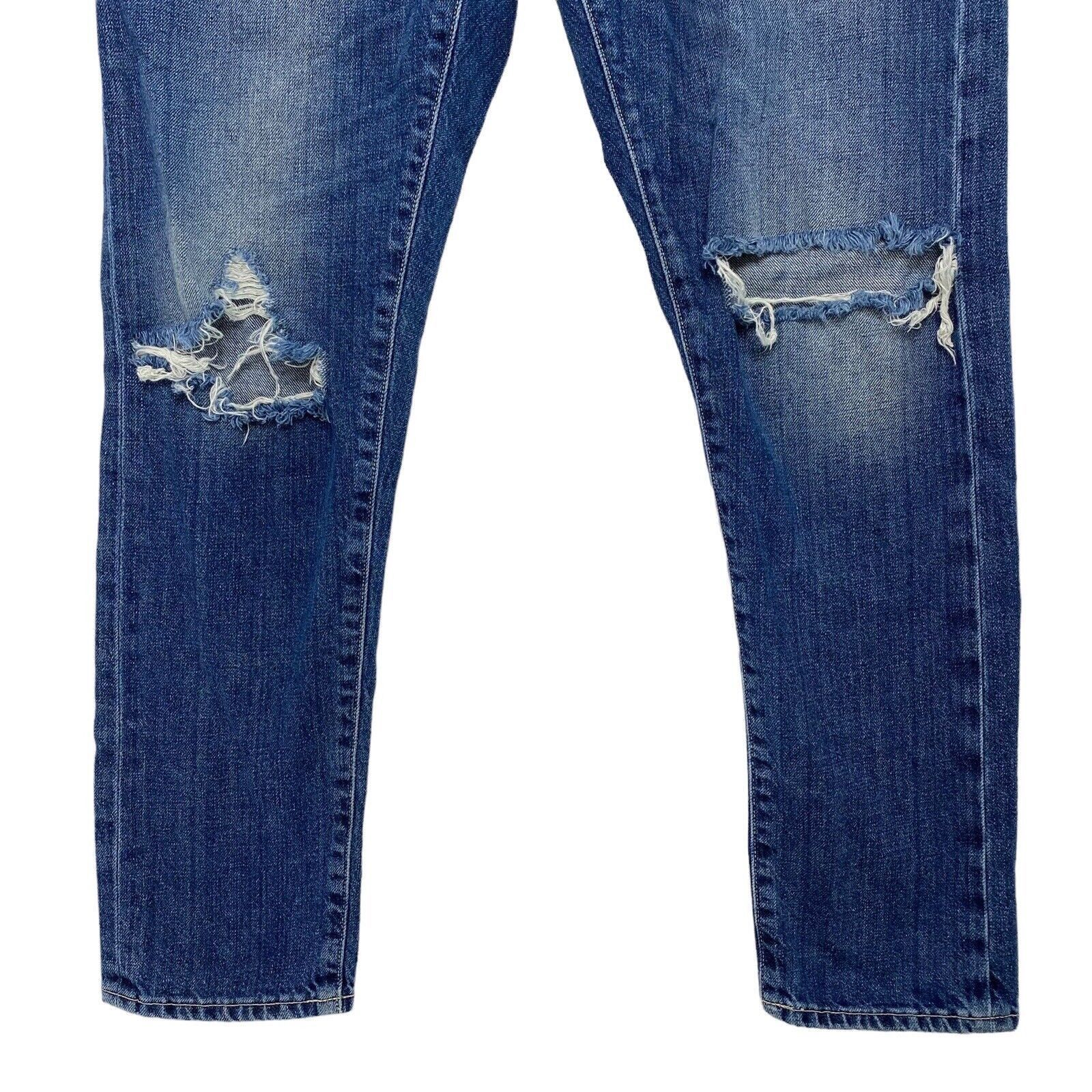 Levi's LEVIS MADE & CRAFTED Distressed Marker Tapered Blue Jeans 28 Size 28" / US 6 / IT 42 - 4 Thumbnail