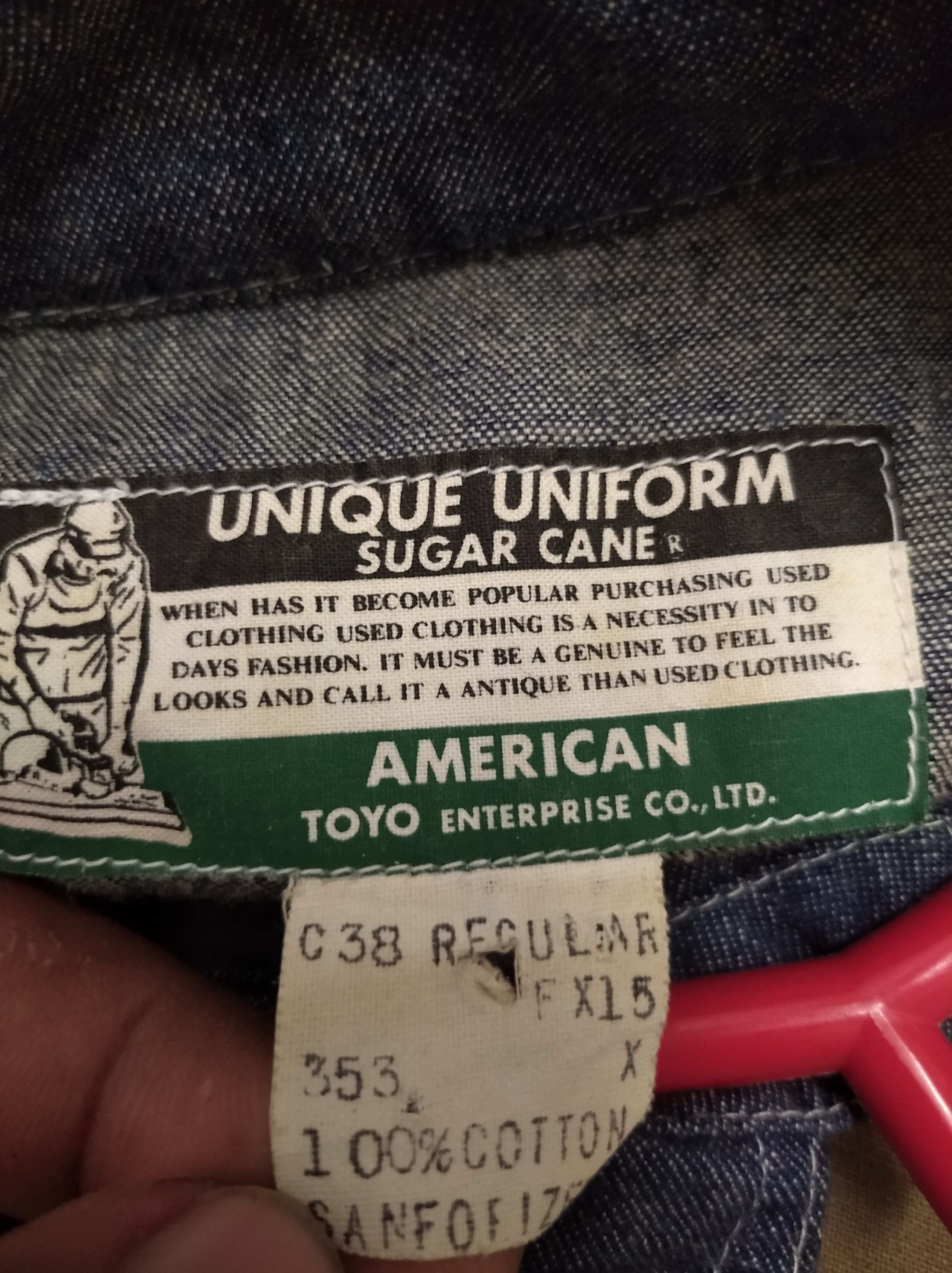 Japanese Brand × Sugar Cane × Toyo Enterprises Vintage Sugarcane Chambray Workwear uniform Shirt Denim Size US L / EU 52-54 / 3 - 2 Thumbnail