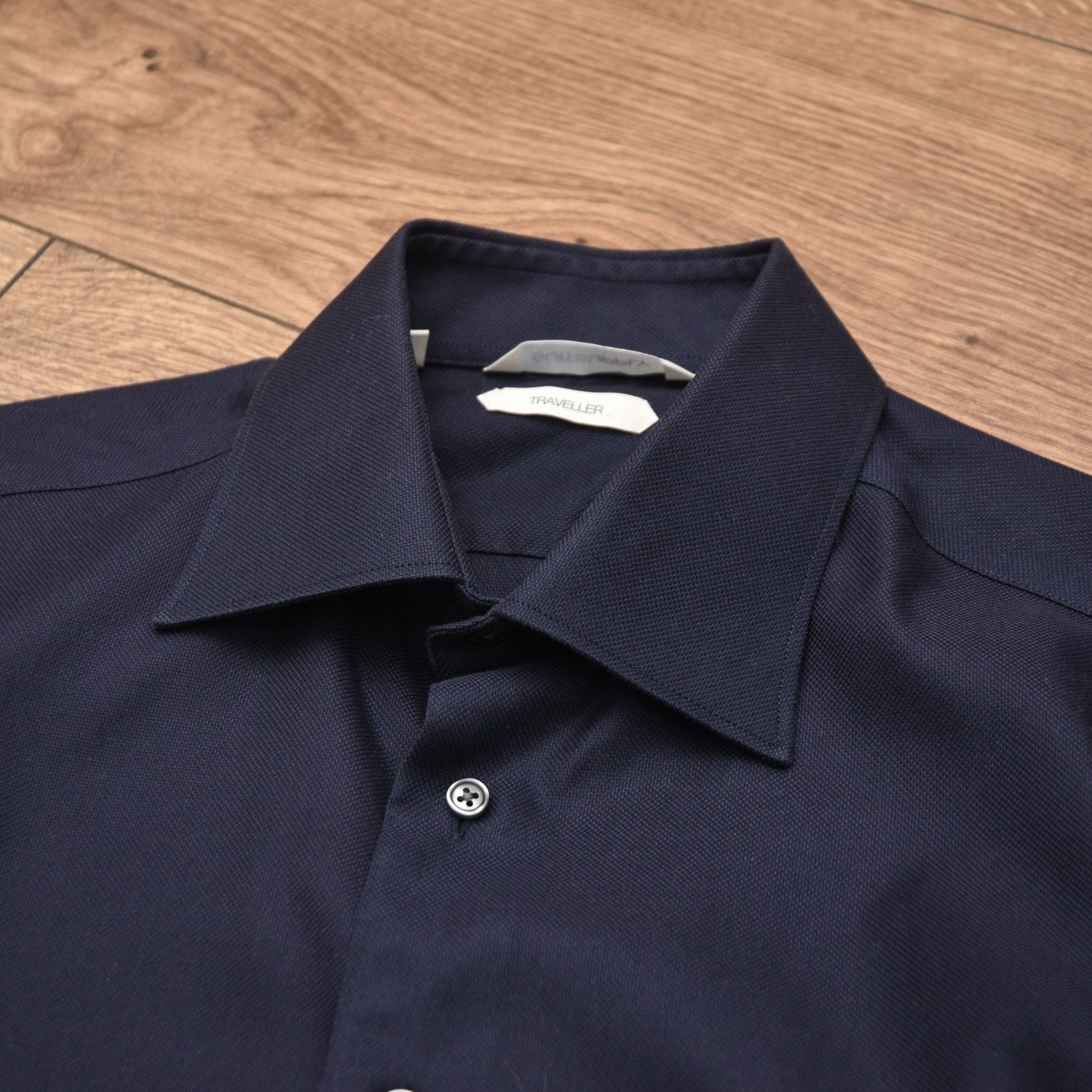 Suitsupply Suitsupply Traveller Shirt Slim Fit Black Navy Blue Size 39 Size US M / EU 48-50 / 2 - 6 Thumbnail