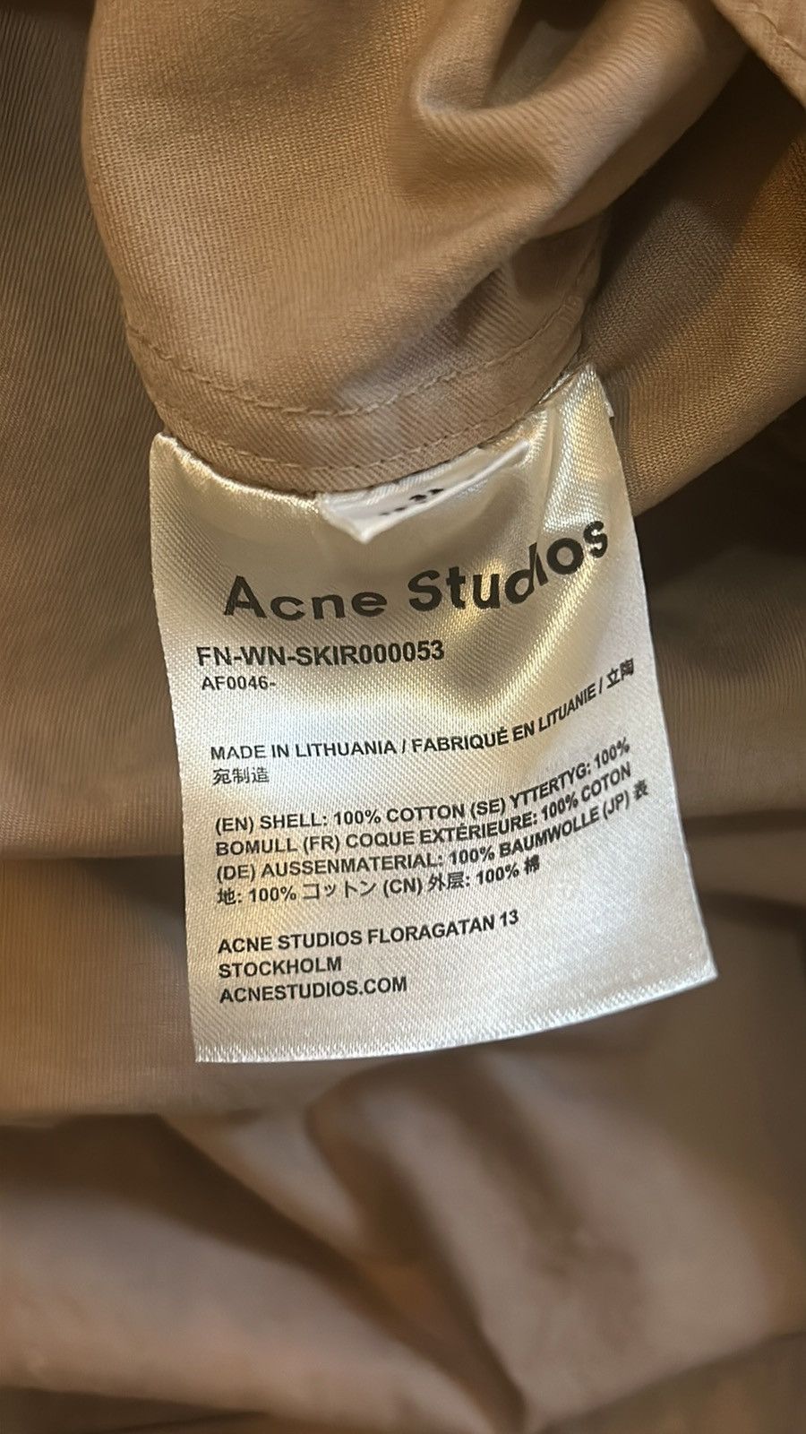 Acne Studios ACNE STUDIOS Irene cotton-twill skirt size DE 32 Size 25" / US 0 / IT 36 - 7 Thumbnail