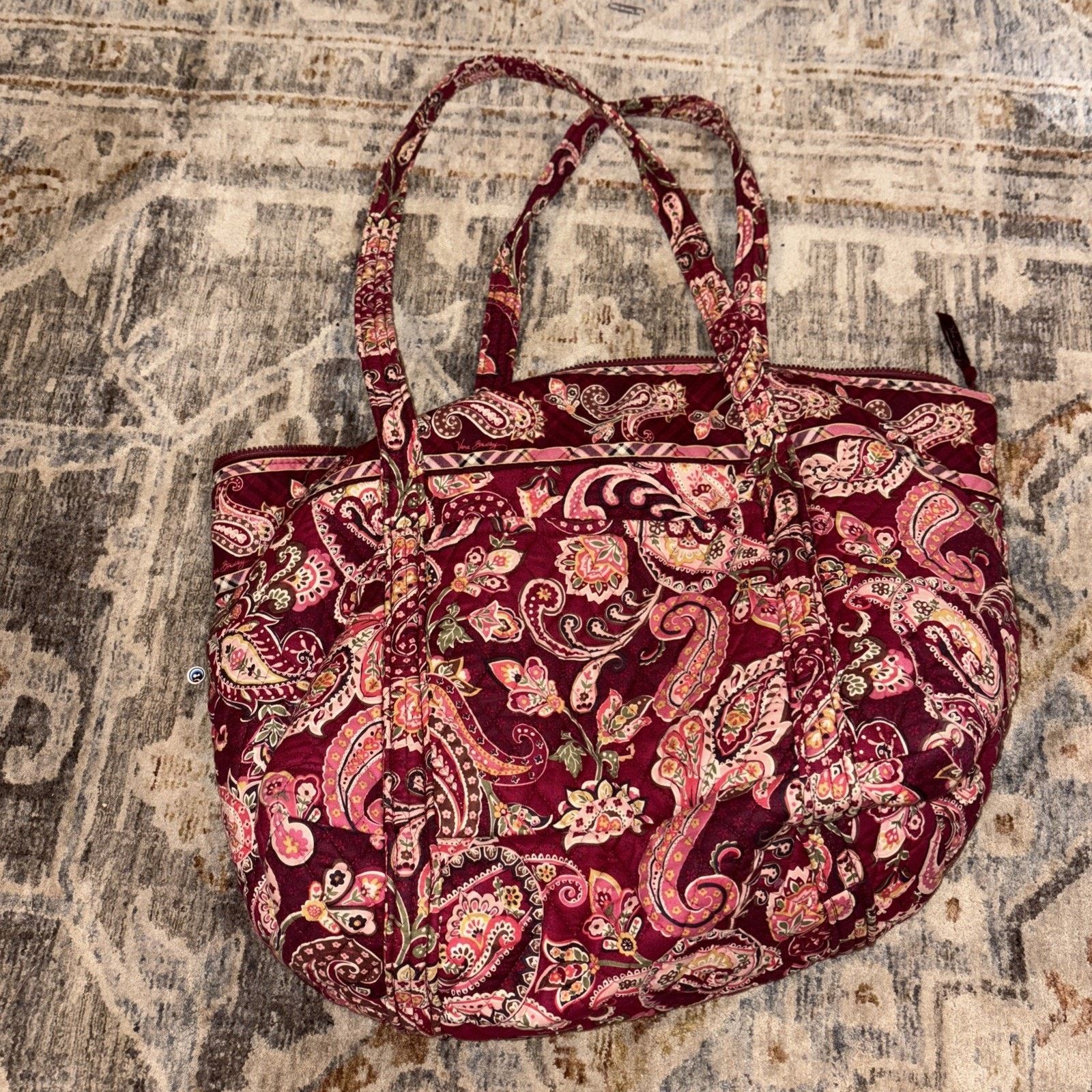 Vera Bradley Vera Bradley Large Tote And Pencil Pouch Raspberry Paisley Size ONE SIZE - 2 Thumbnail