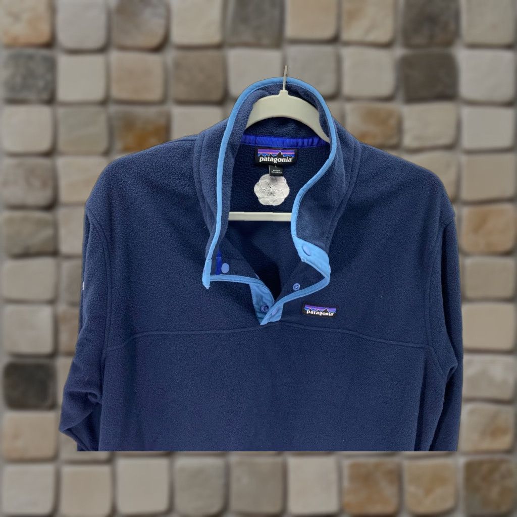 Patagonia Patagonia Thermal Sweater Sweatshirt Mens L Blue Embroidered Logo Pullover Shirt Size US L / EU 52-54 / 3 - 1 Thumbnail