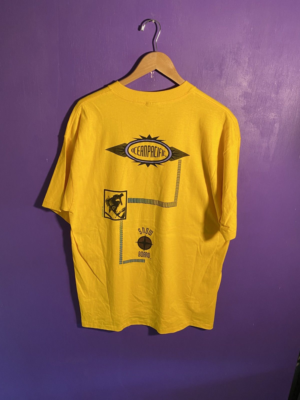 Ocean Pacific × Vintage Vintage 90s Ocean pacific snow board t-shirt Size US XL / EU 56 / 4 - 2 Thumbnail
