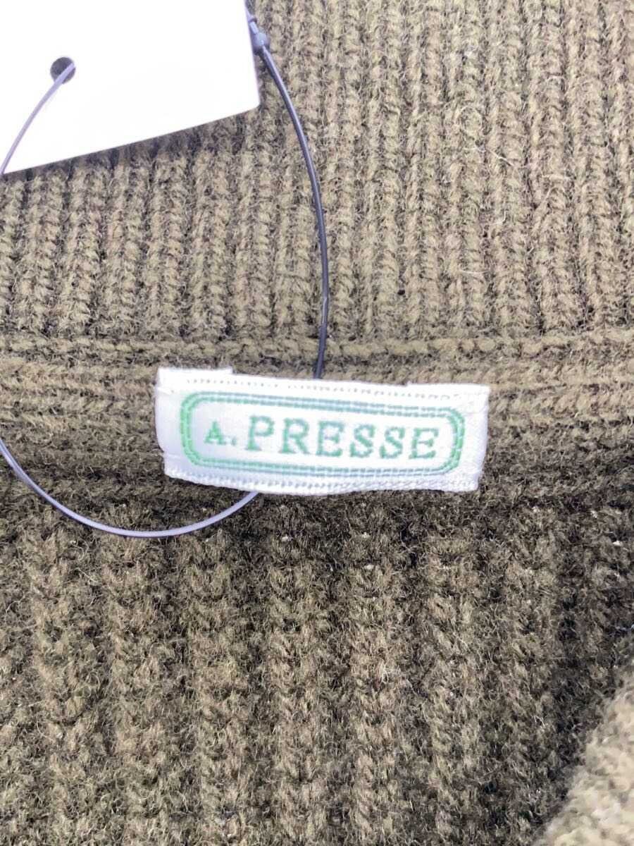 A.PRESSE Brown Wool Jeep Sweater (thick) Size US L / EU 52-54 / 3 - 3 Thumbnail