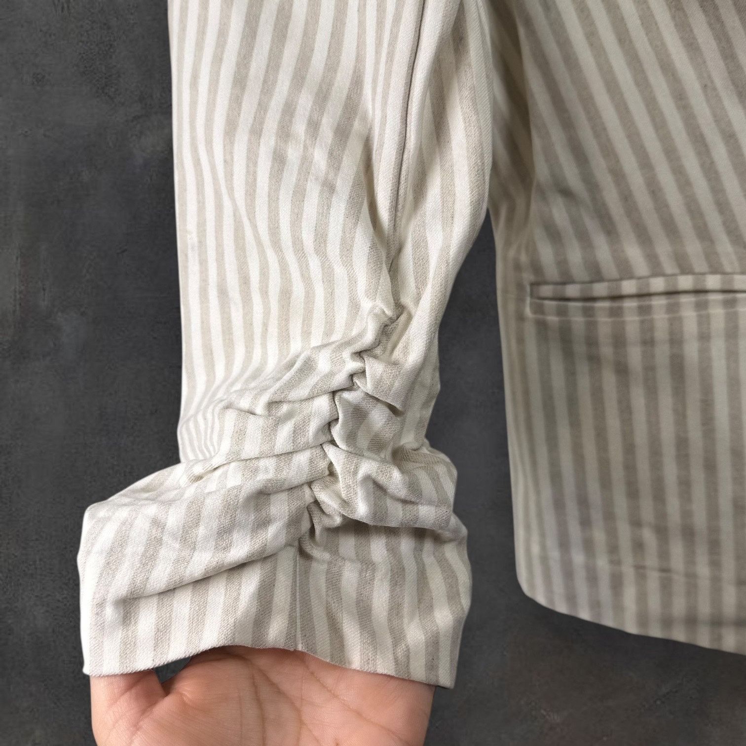 Other Roz & Ali Women's SZ S Striped Blazer w/ Lace Accents Cutesy Size S / US 4 / IT 40 - 6 Thumbnail