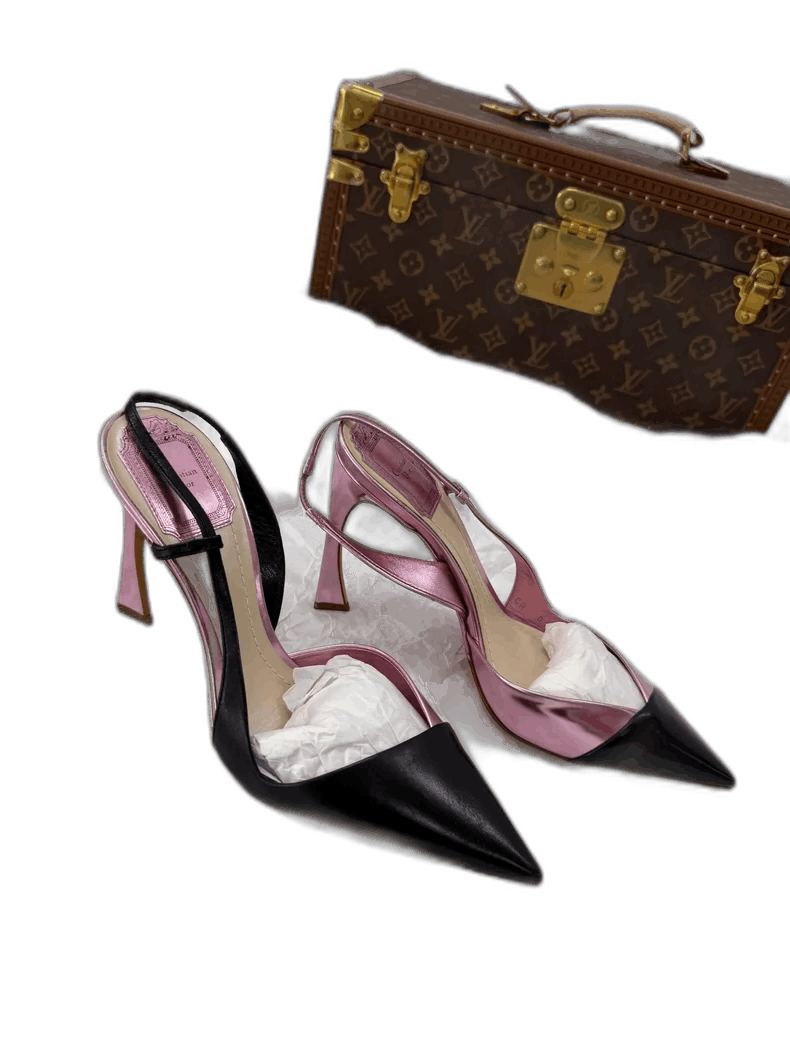 Dior Dior Black and Pink High Heels Size 37.5-2506 Size US 6.5 / IT 36.5 - 1 Thumbnail