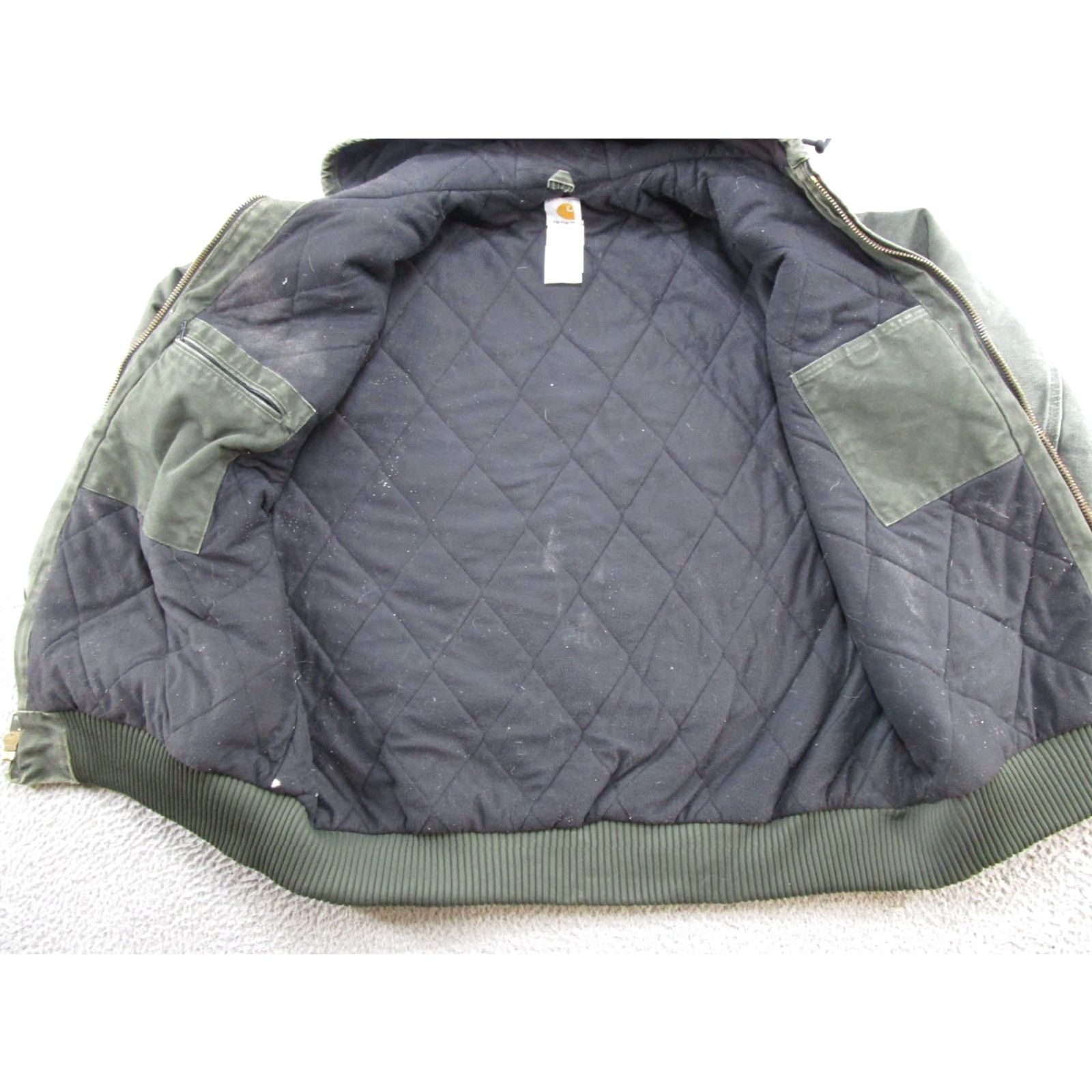 Carhartt VINTAGE Carhartt J130 MOS Active Jacket Mens XL Tall Fade Moss Green Hooded Lined Size US XL / EU 56 / 4 - 4 Thumbnail