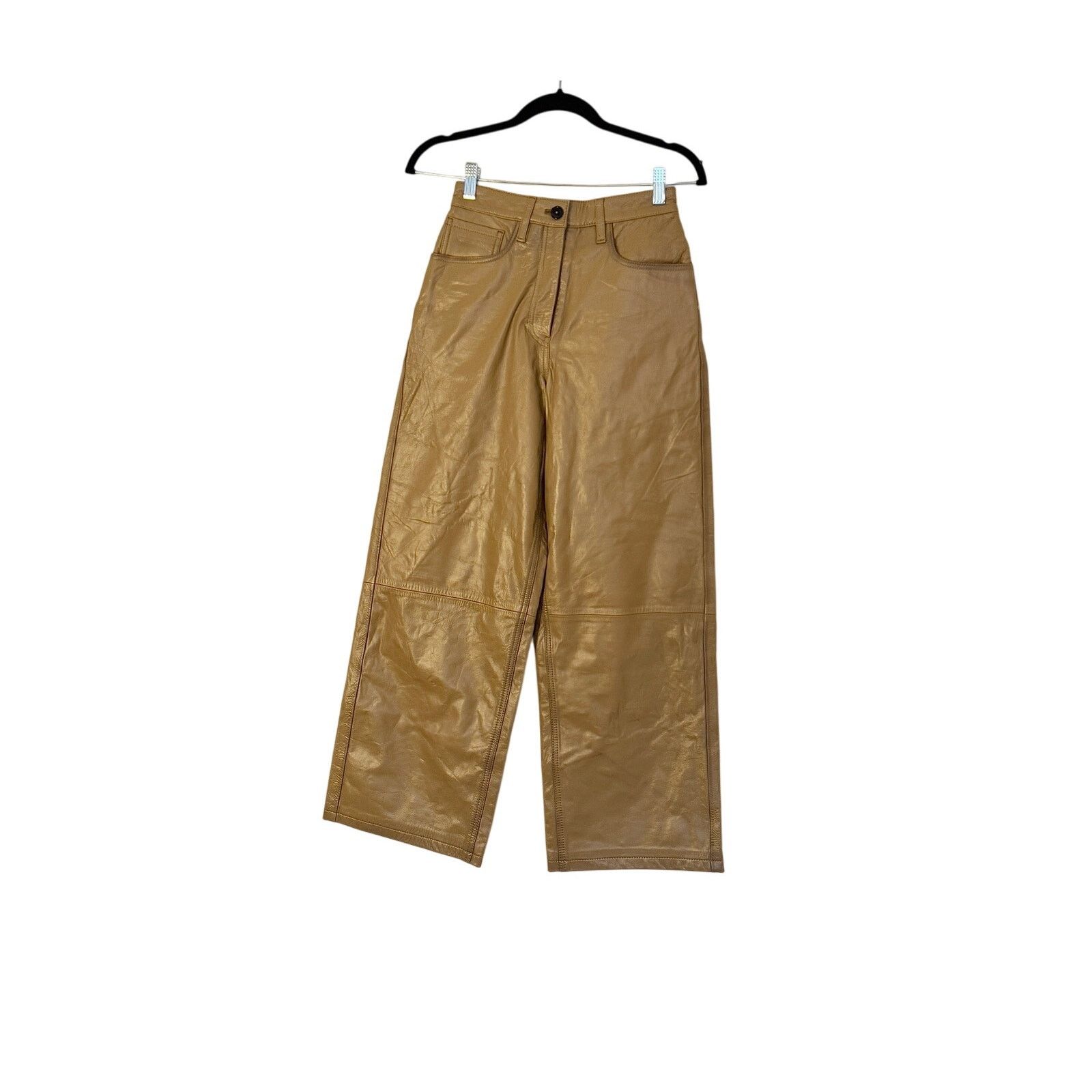 Dries Van Noten Dries Van Noten Patent Women's Leather Straight Pants Size 26" / US 2 / IT 38 - 1 Thumbnail