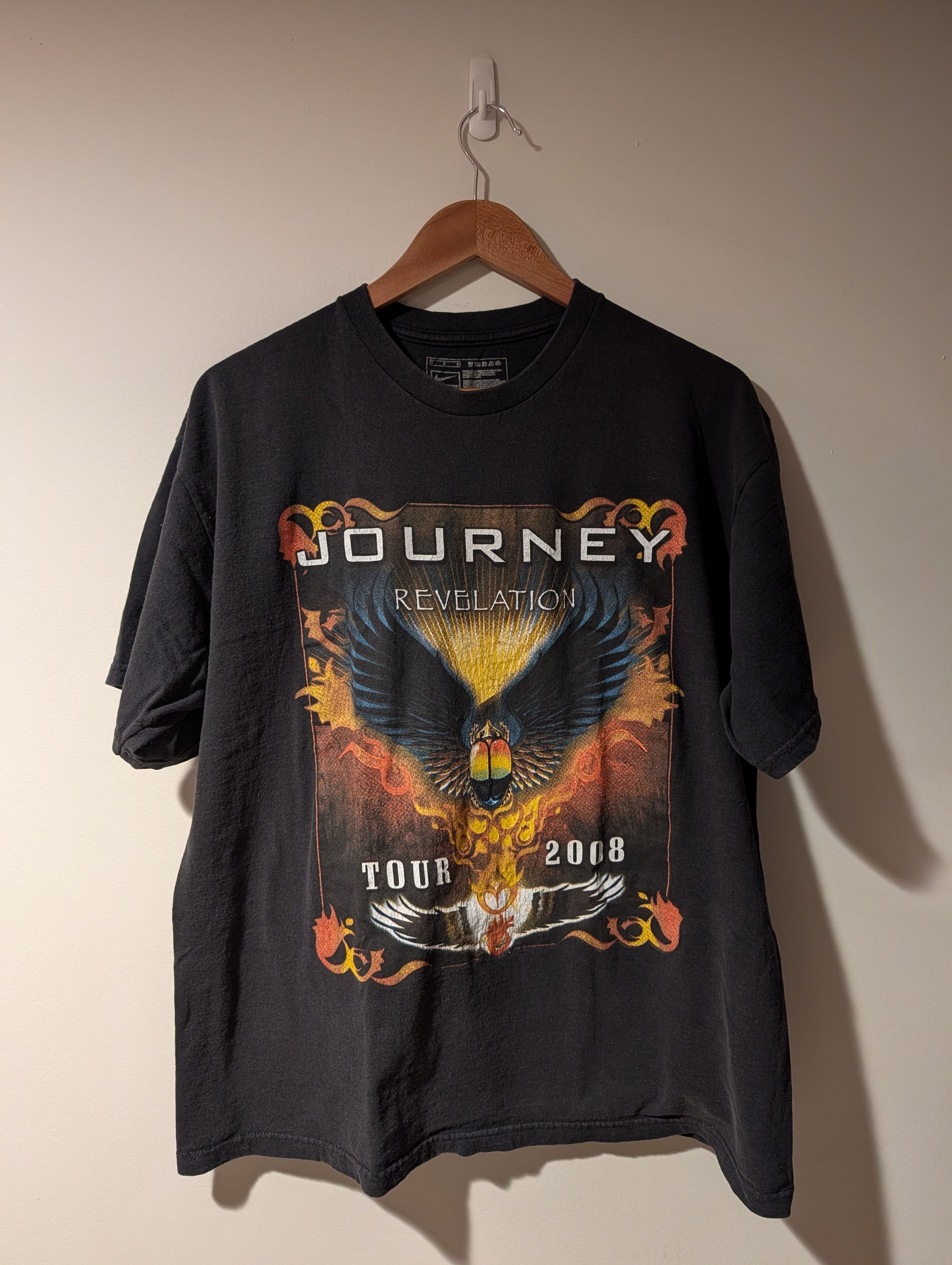 Band Tees Vintage 2008 Journey Tour Revelation Nike Boot Large T-Shirt Size US L / EU 52-54 / 3 - 1 Thumbnail